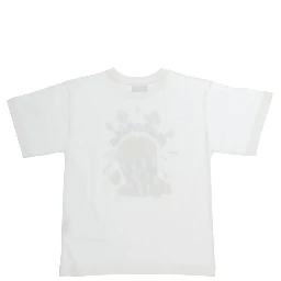 White Crew neck T-shirt with maxi print on the front in cotton Boy