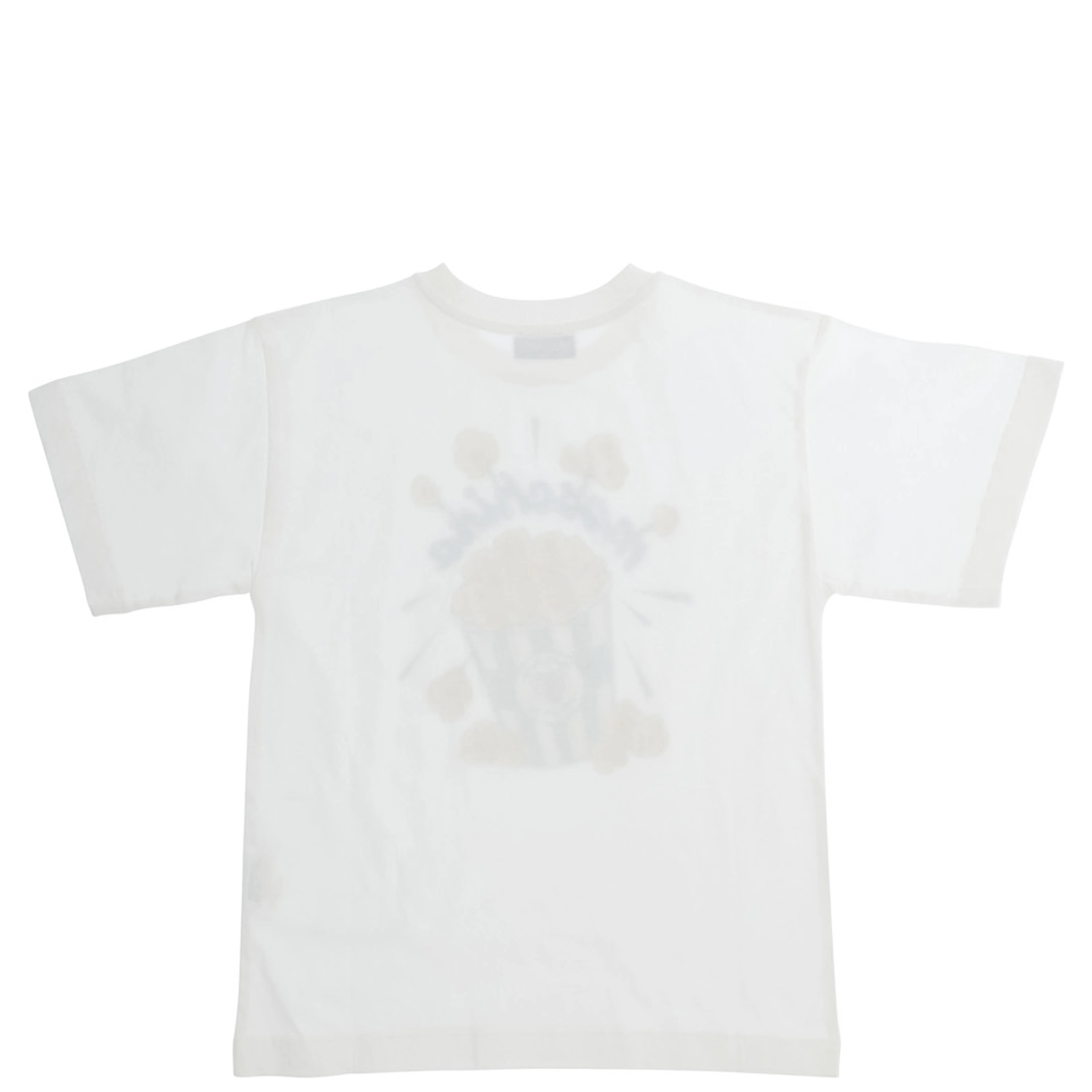 White Crew neck T-shirt with maxi print on the front in cotton Boy