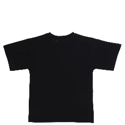 Black Crew neck T-shirt with maxi print on the front in cotton for Boy
