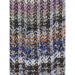 multicolor skirt with motif and all-over sequins in fabric women