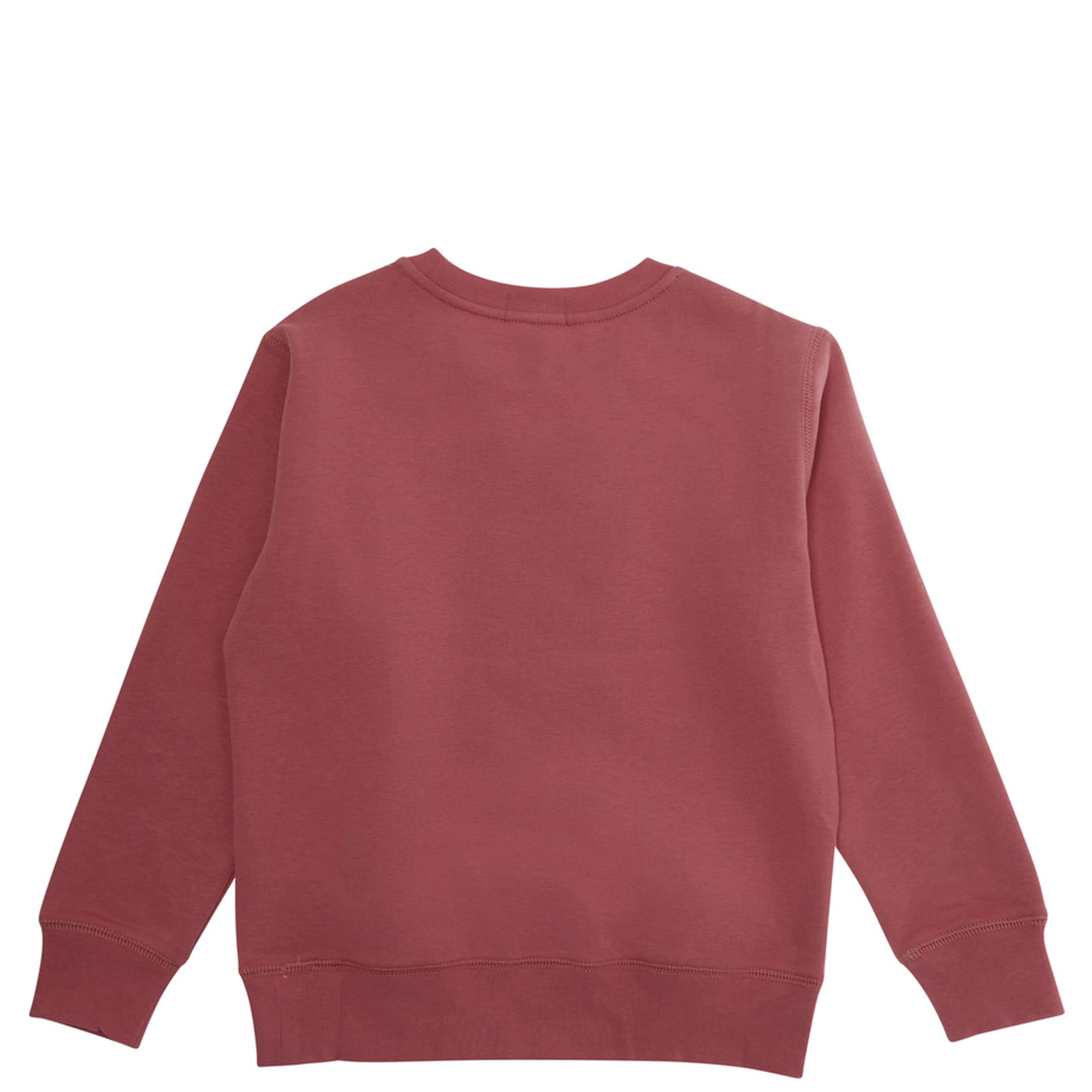 Red Crewneck sweatshirt with logo on the front in cotton boy