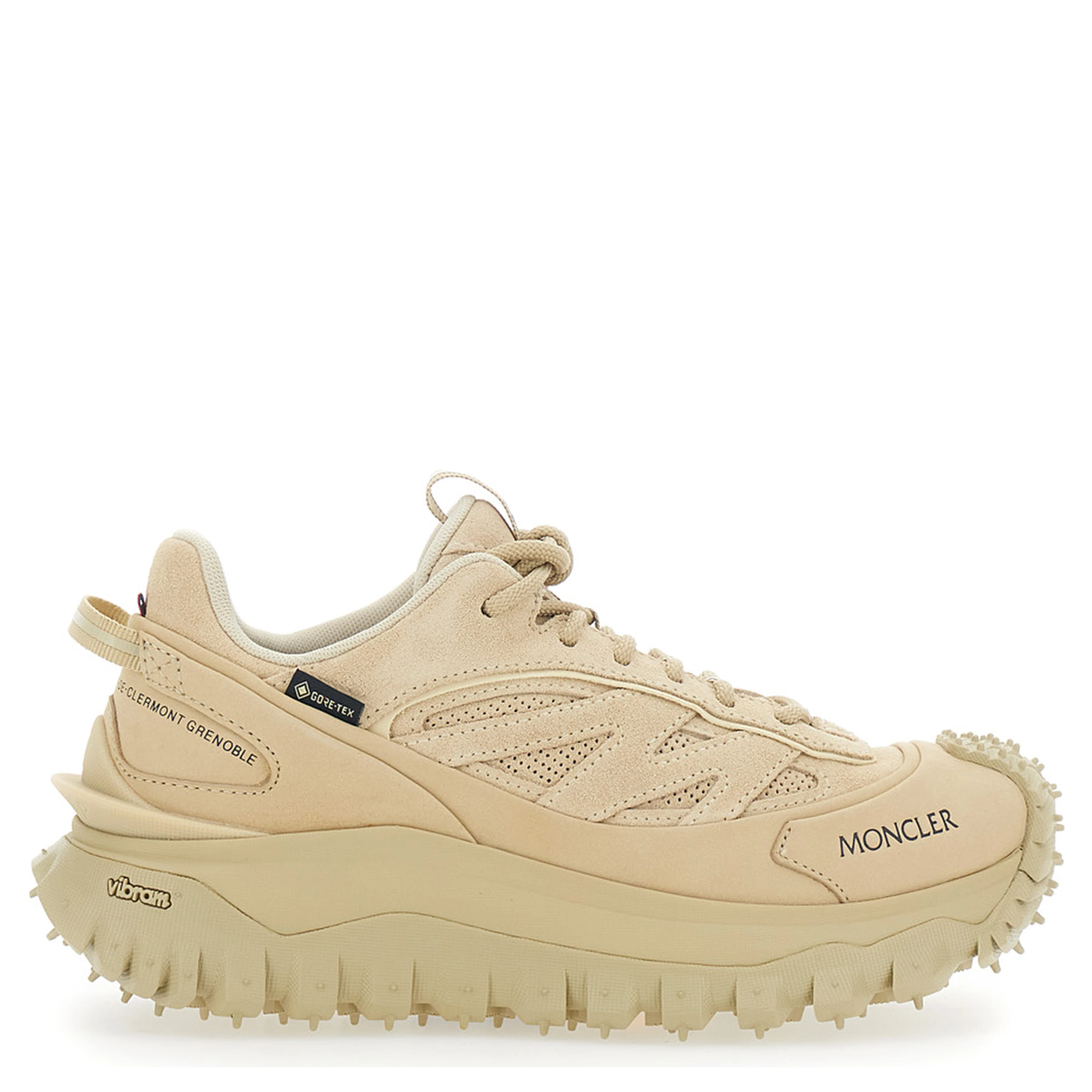 Trailgrip Beige Sneakers Low Top with Logo lettering on the Side in Tech Fabric Women