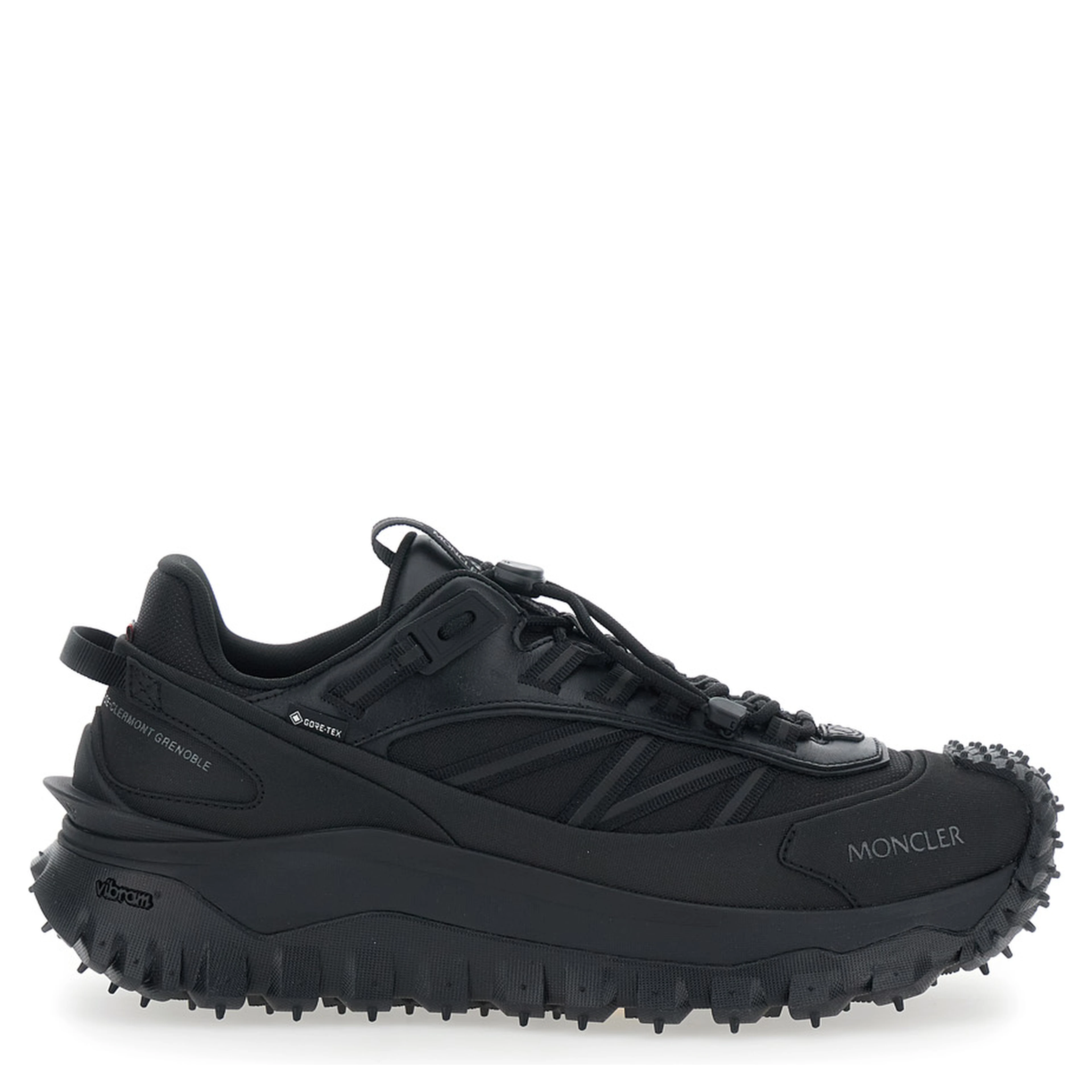 Trailgrip GTX Black  Low Top Sneakers with Logo Lettering on the Side in Leather and Tech Fabric for Men