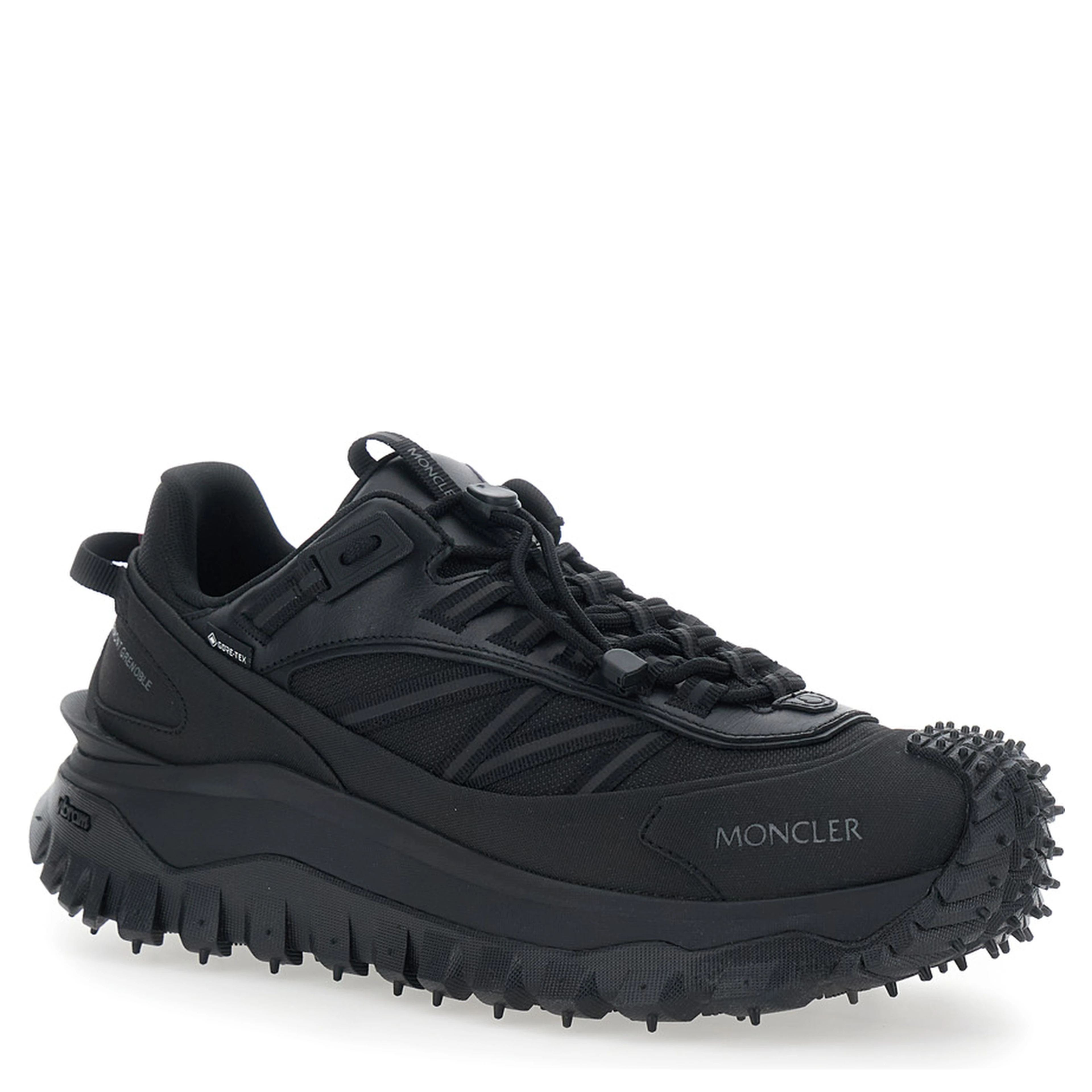 Trailgrip GTX Black  Low Top Sneakers with Logo Lettering on the Side in Leather and Tech Fabric for Men
