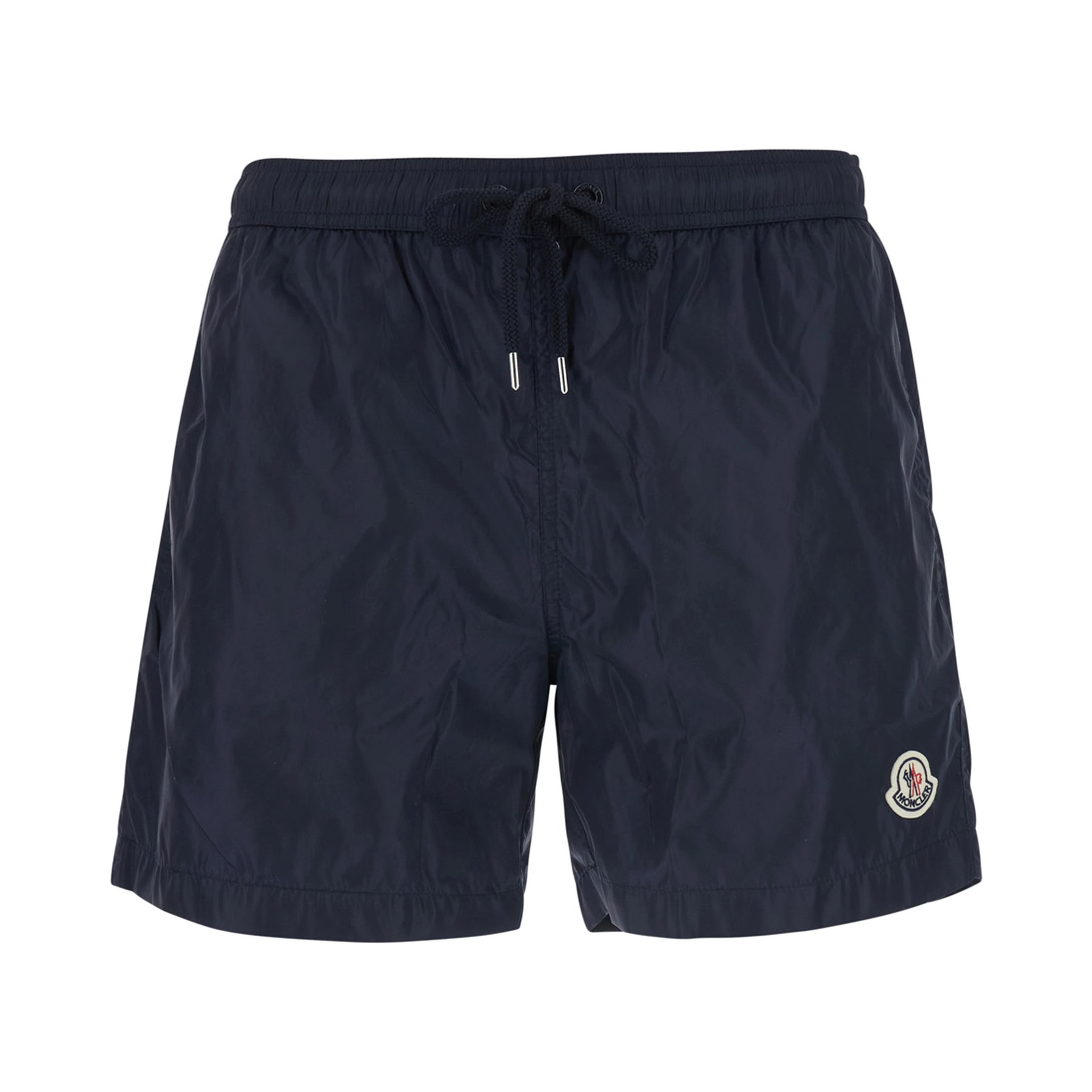 Blue Swim shorts with Elasticated Waist and Logo Patch on the Front in Tech Fabricc for Men