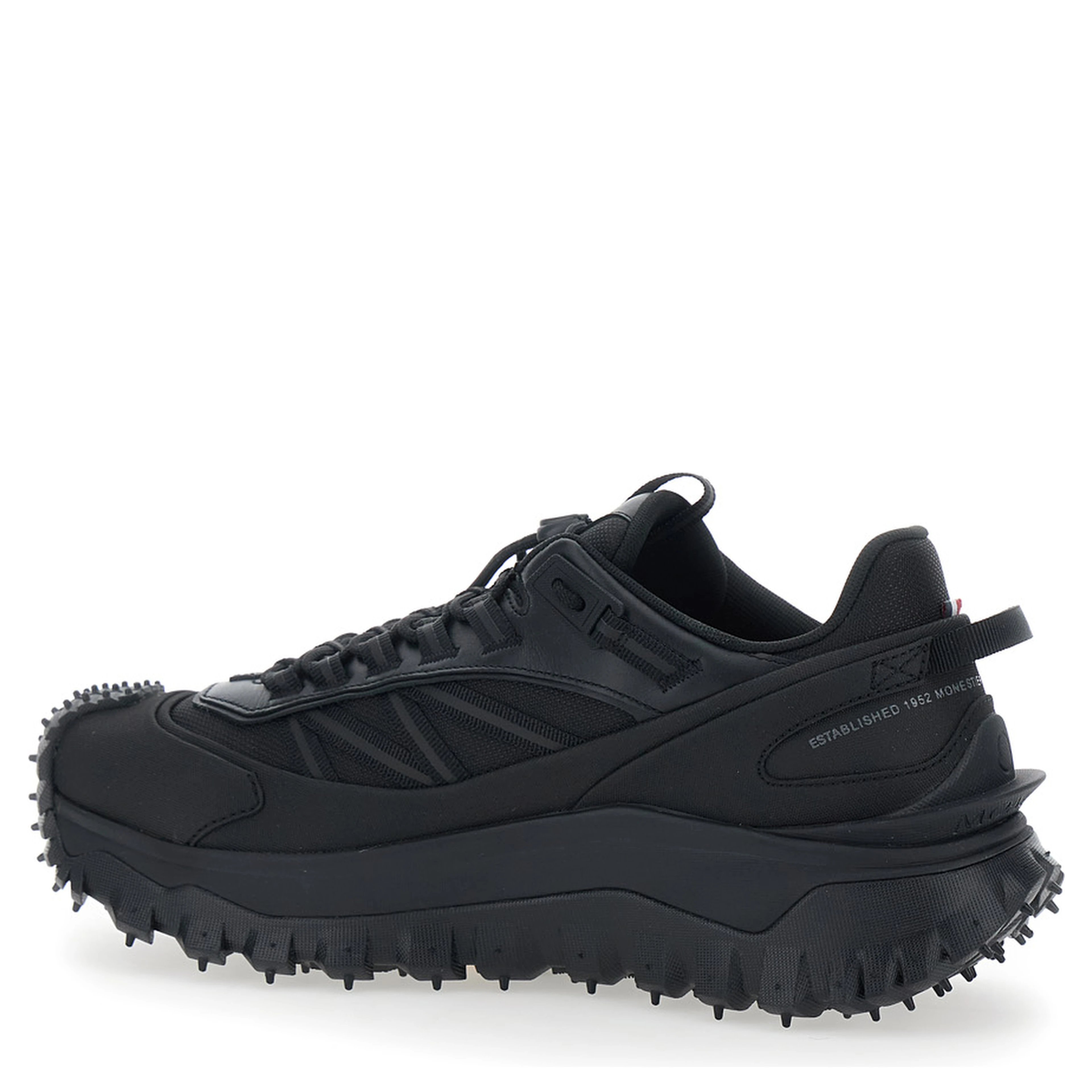 Trailgrip GTX Black  Low Top Sneakers with Logo Lettering on the Side in Leather and Tech Fabric for Men