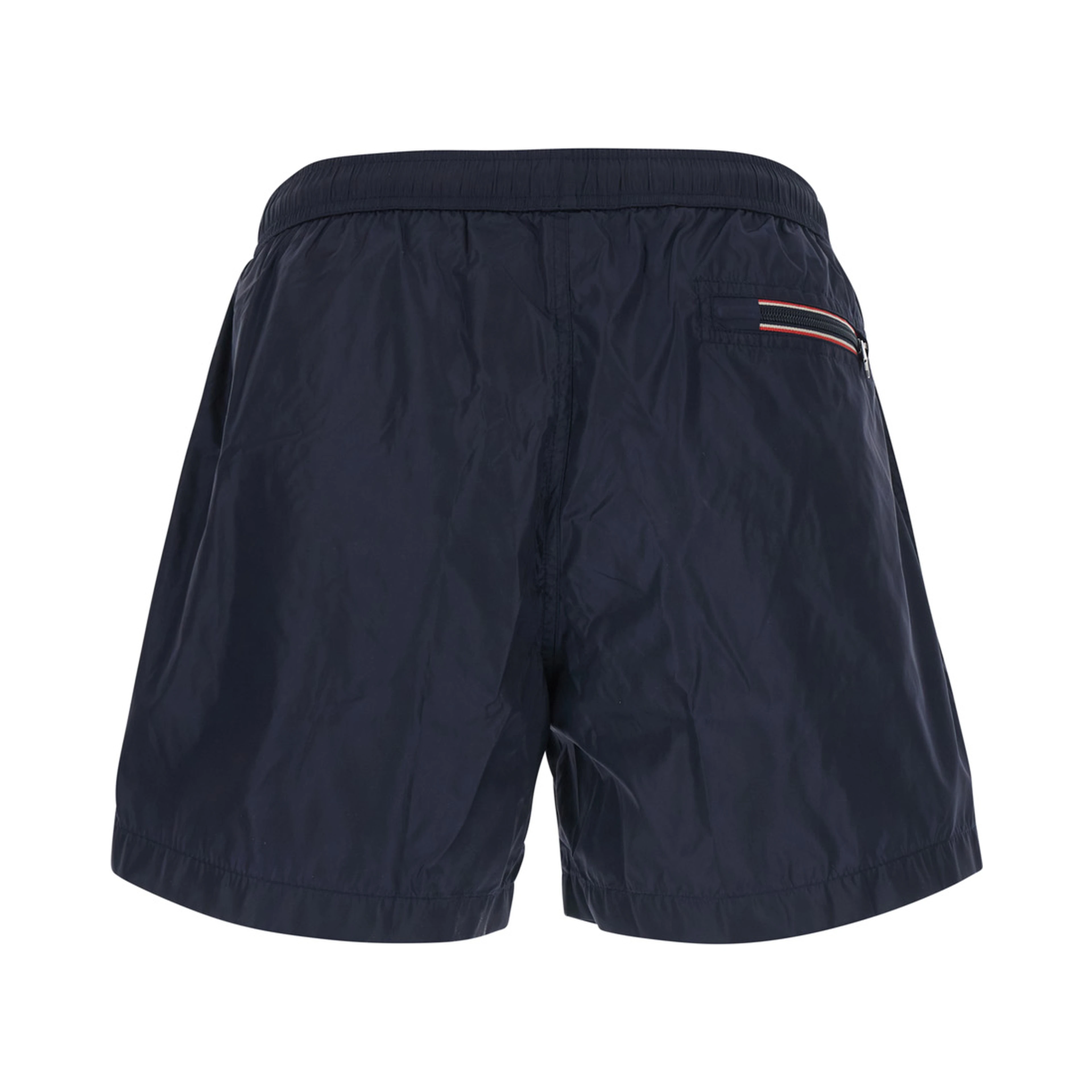 Blue Swim shorts with Elasticated Waist and Logo Patch on the Front in Tech Fabricc for Men