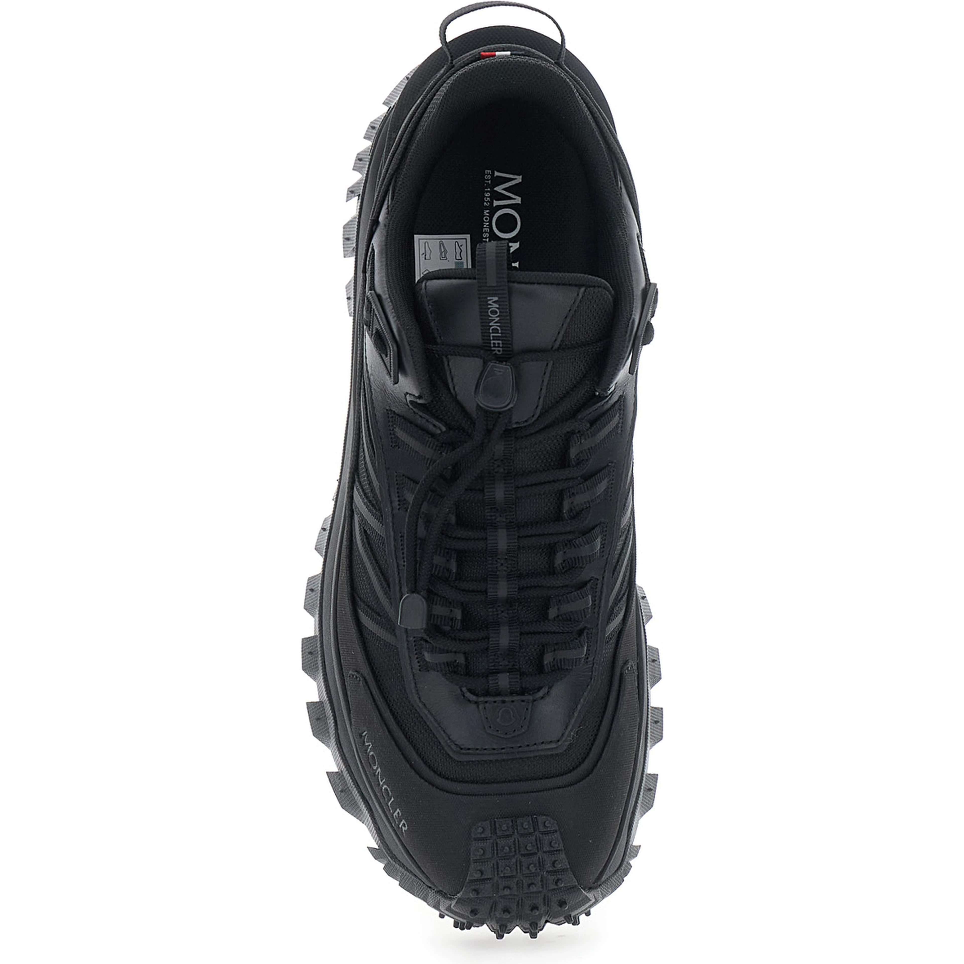 Trailgrip GTX Black  Low Top Sneakers with Logo Lettering on the Side in Leather and Tech Fabric for Men