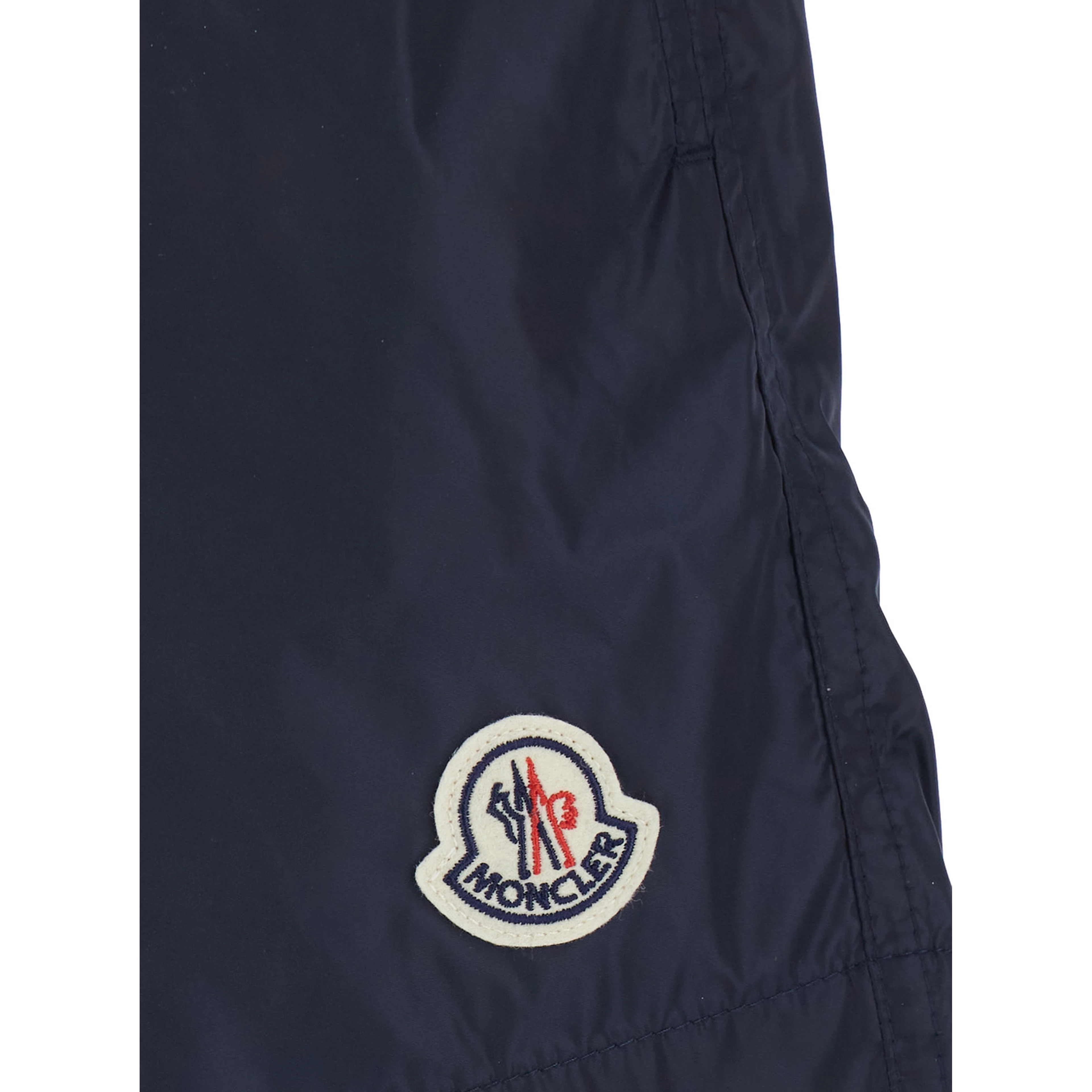 Blue Swim shorts with Elasticated Waist and Logo Patch on the Front in Tech Fabricc for Men