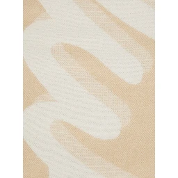 Beige Scarf with Fringed Edge in Fabric for Women