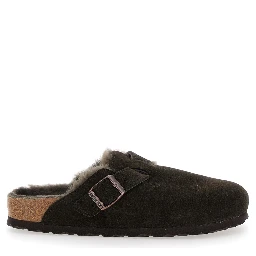 Mule Slip-On Boston with adjustable strap in Ecoleather brown women
