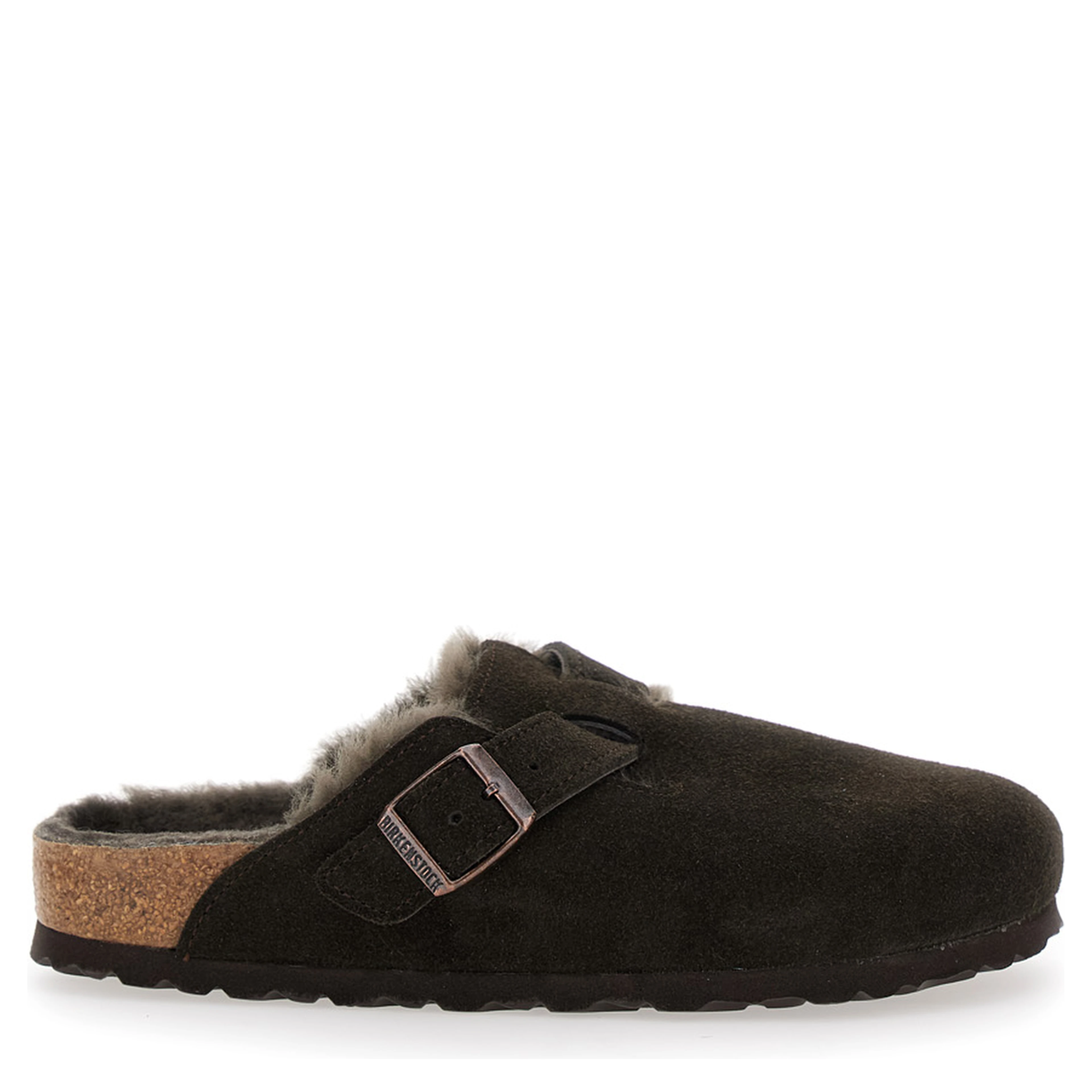 Mule Slip-On Boston with adjustable strap in Ecoleather brown women