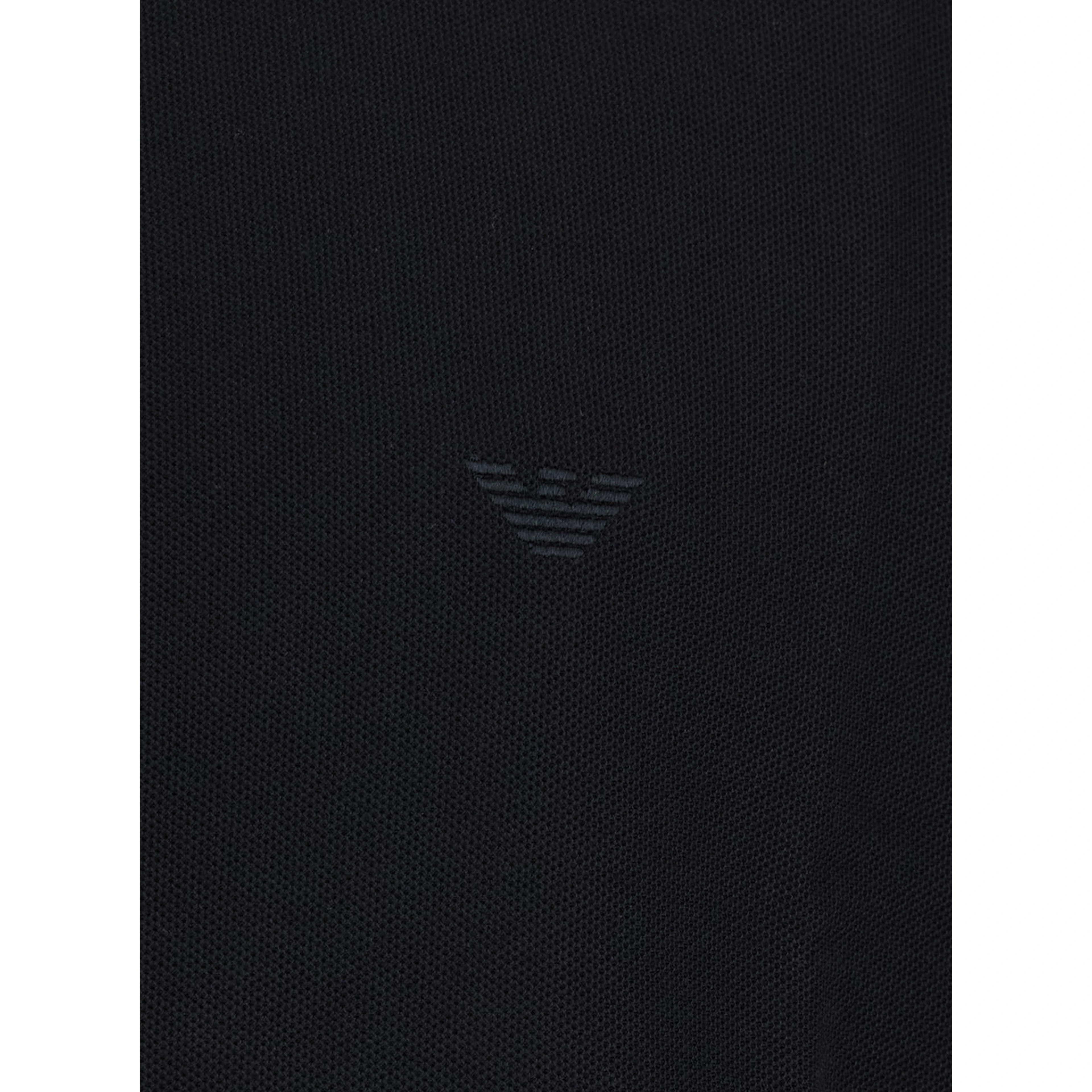 Black Short Sleeve Polo with Collar in Cotton for Men