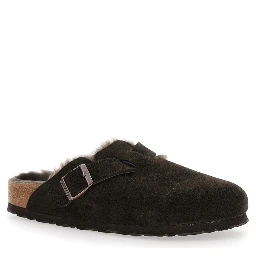 Mule Slip-On Boston with adjustable strap in Ecoleather brown women