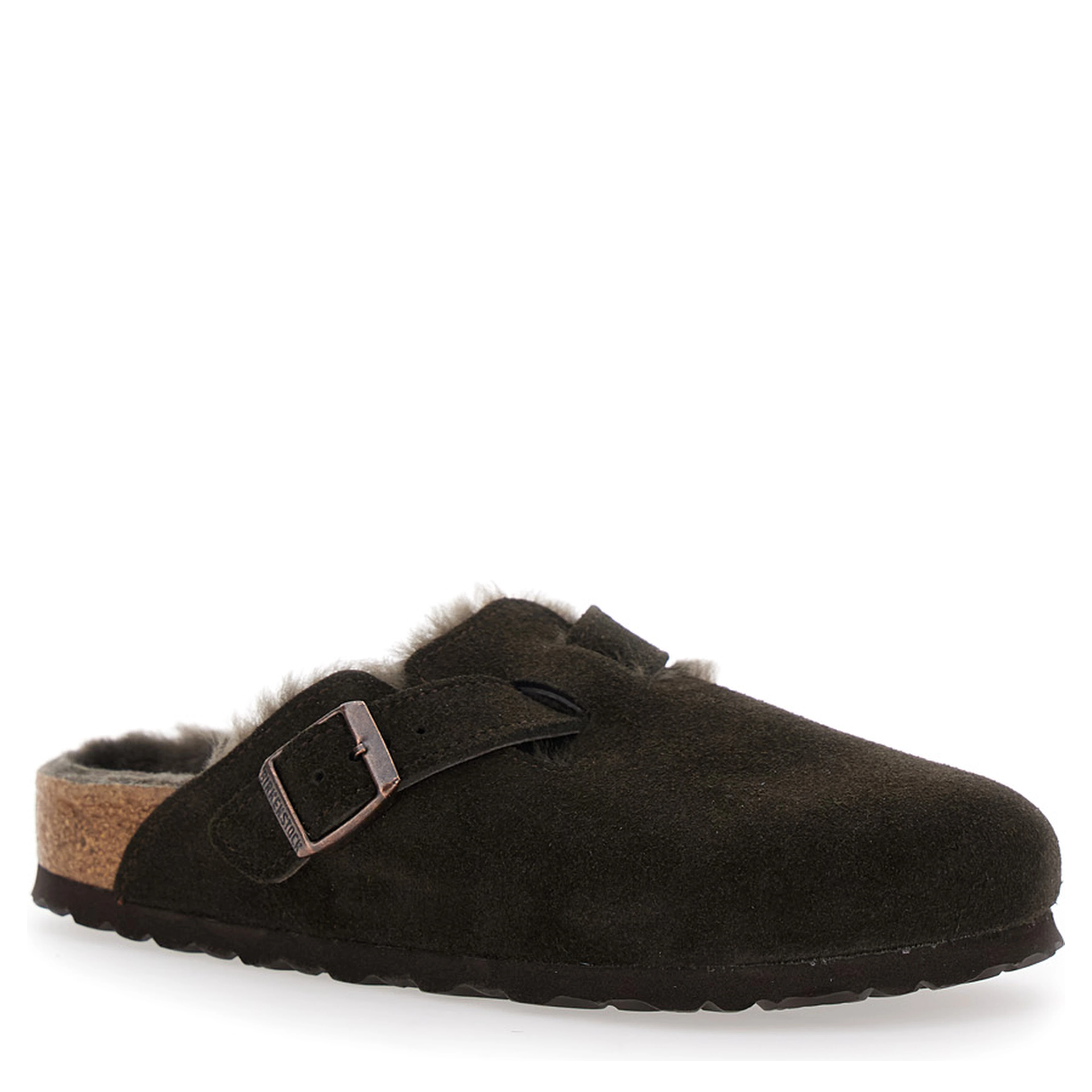 Mule Slip-On Boston with adjustable strap in Ecoleather brown women