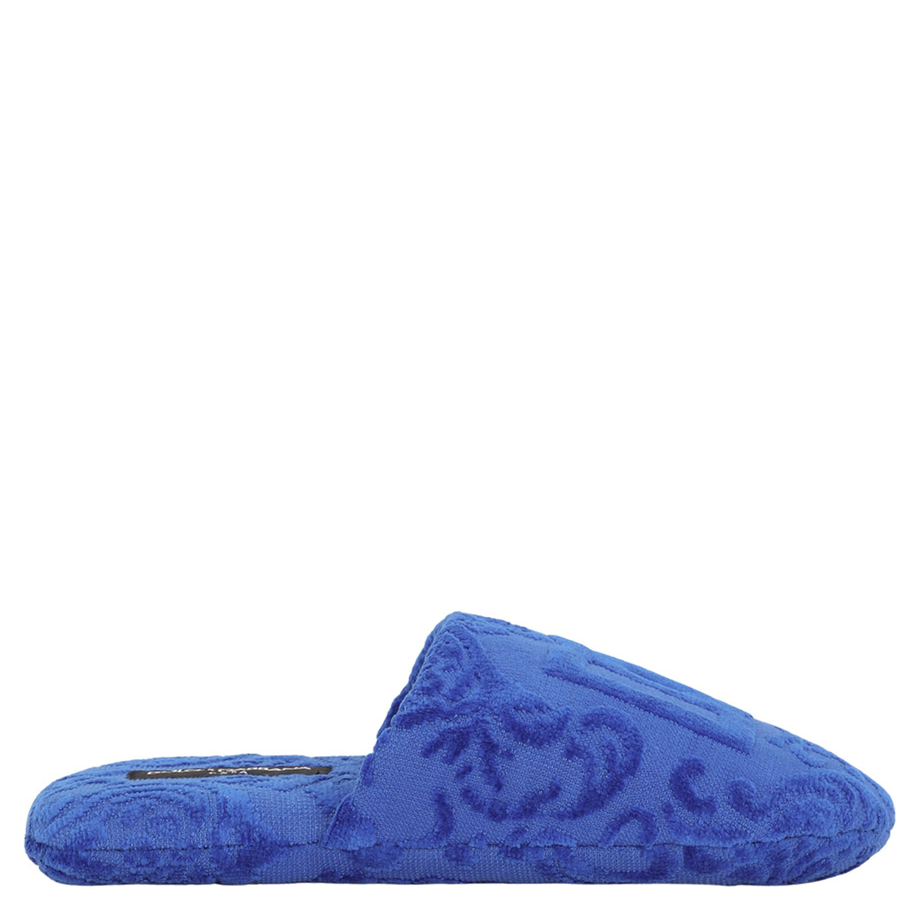 Blue Jacquard Slippers with Tech Fabric and Unisex