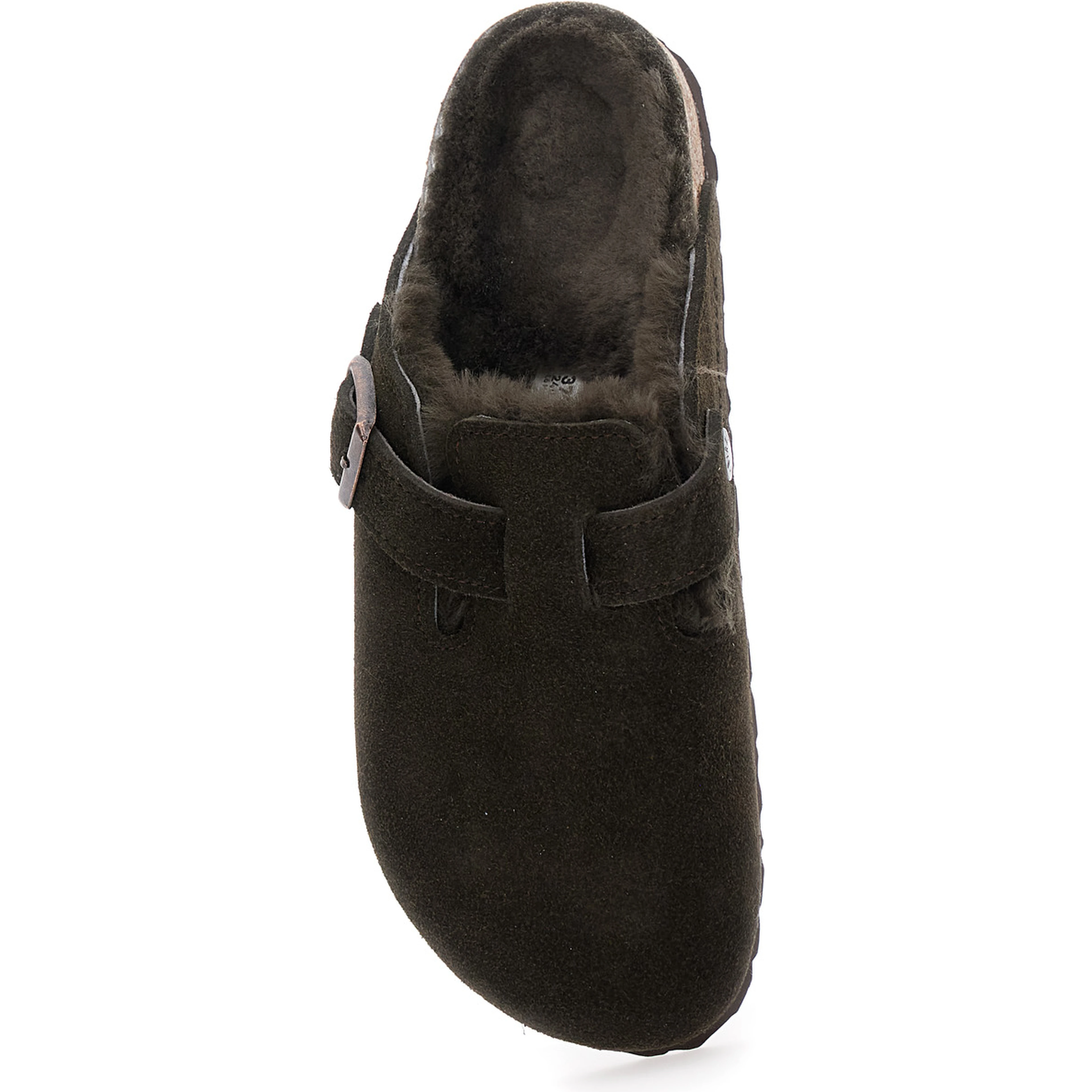 Mule Slip-On Boston with adjustable strap in Ecoleather brown women