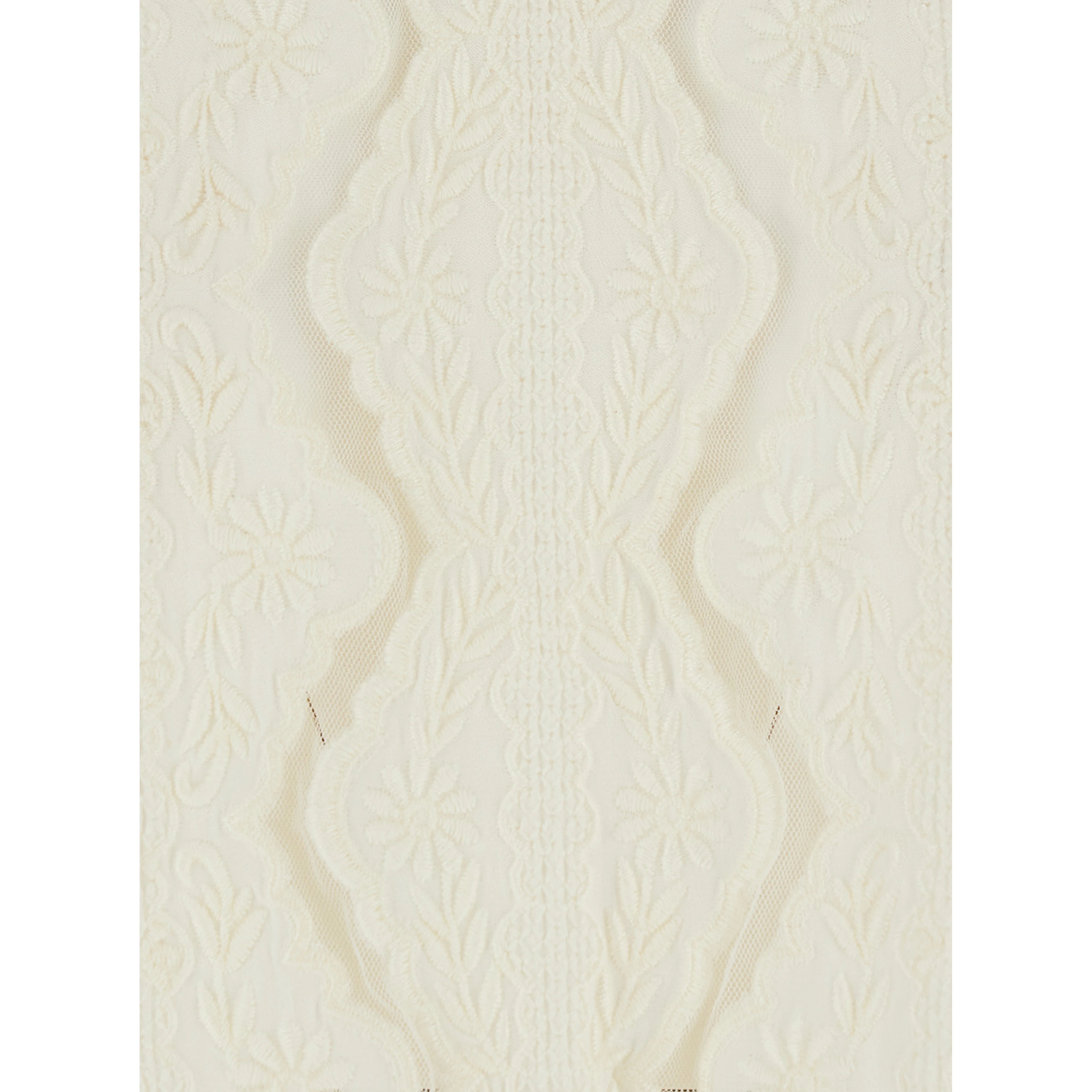 White Crew neck blouse with embroidery on the front in viscose for women