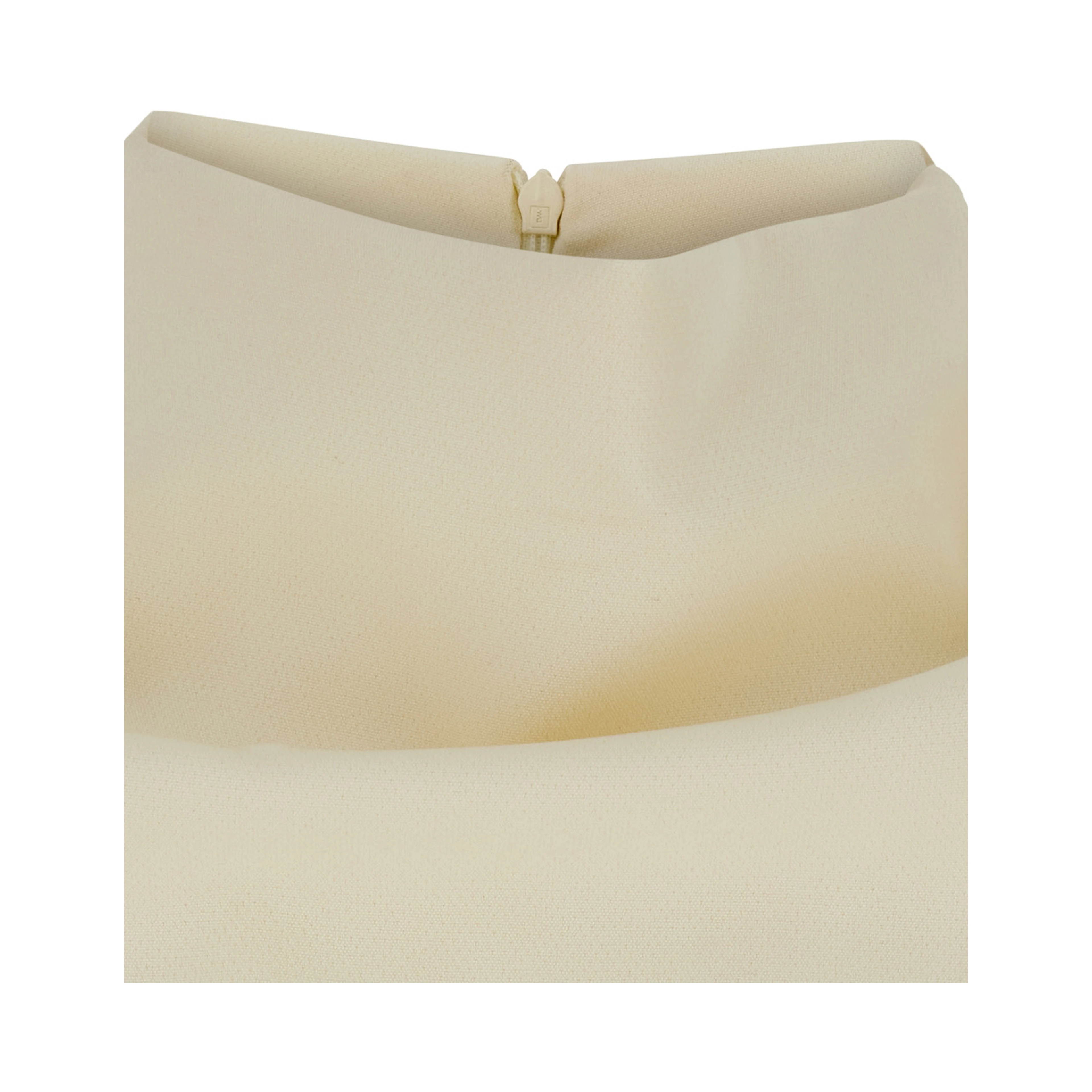 White Blouse with round neck and cut-out on the shoulders in blend silk for women