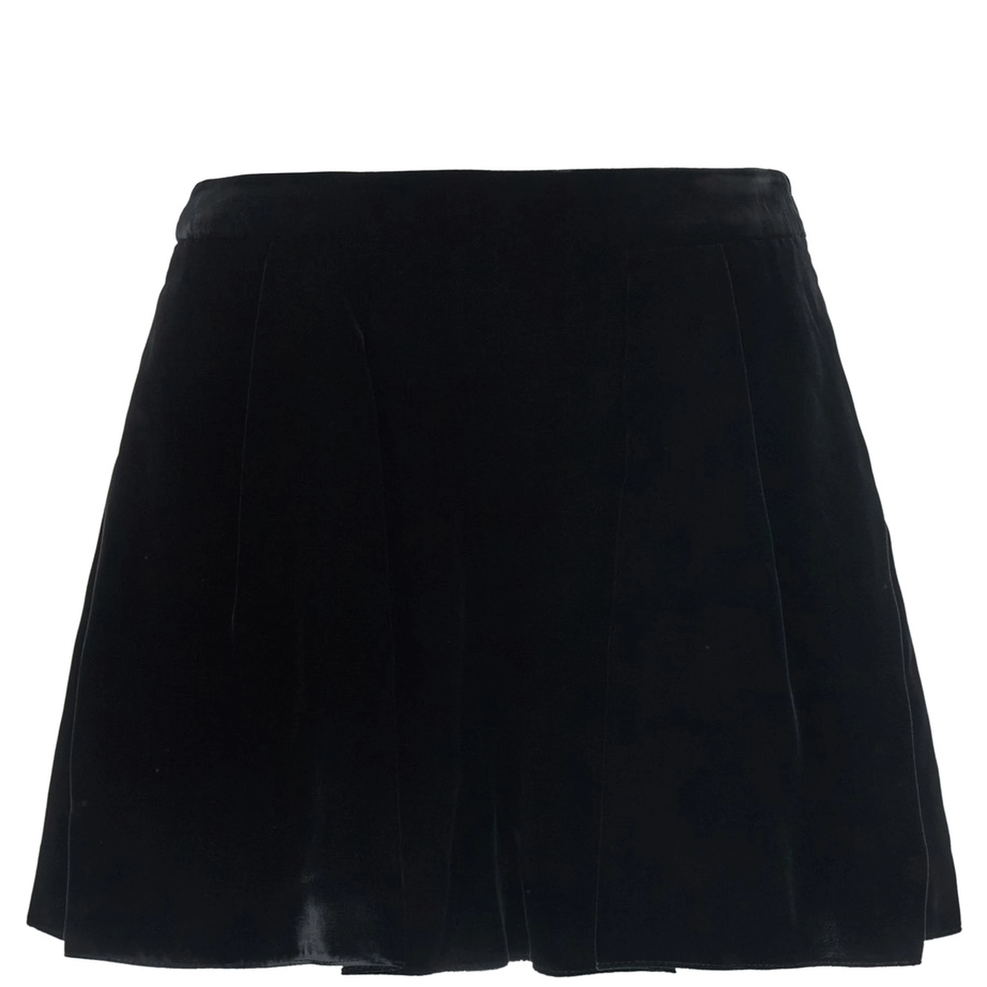 Black Shorts with hidden side closure and wide leg in Blend viscose women