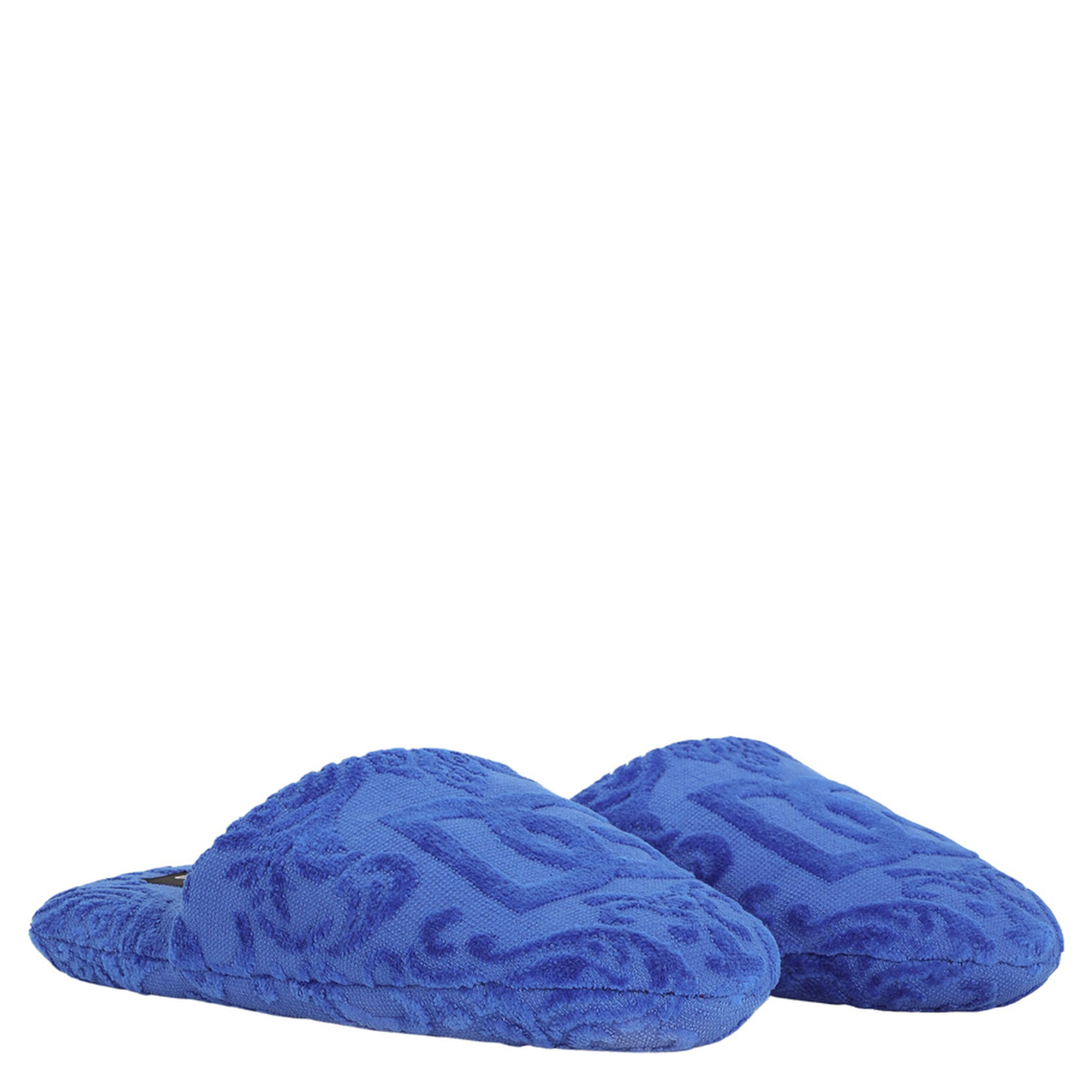 Blue Jacquard Slippers with Tech Fabric and Unisex