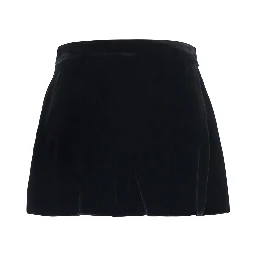 Black Shorts with hidden side closure and wide leg in Blend viscose women