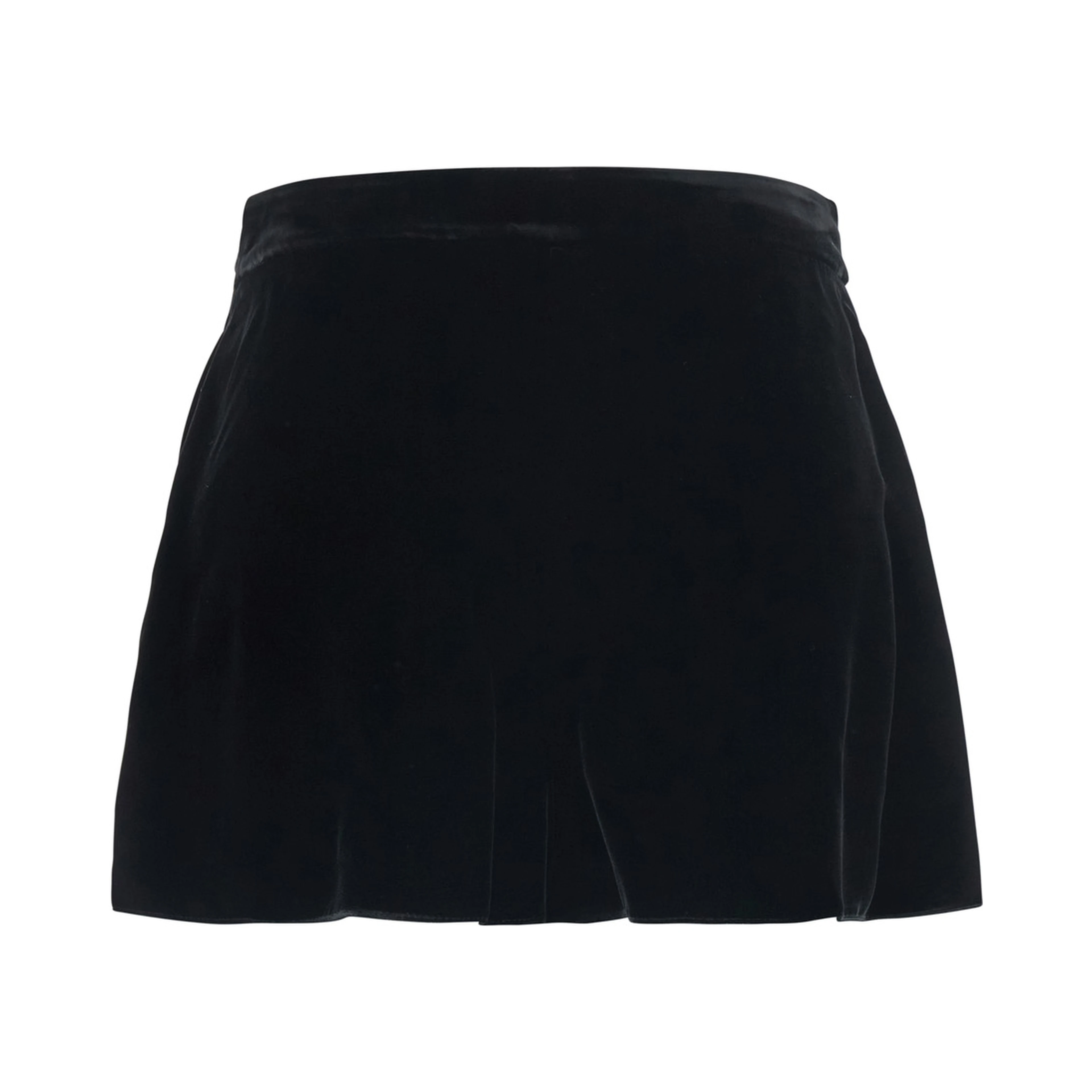 Black Shorts with hidden side closure and wide leg in Blend viscose women