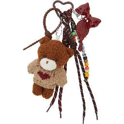 Funny Charm - CR Teddy Bow 18 is a keychain characterized by a multicolored design in Tech Fabric and with unisex metal details.