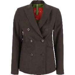 Jacket with shirt collar and long sleeves in Tech Fabric brown for men
