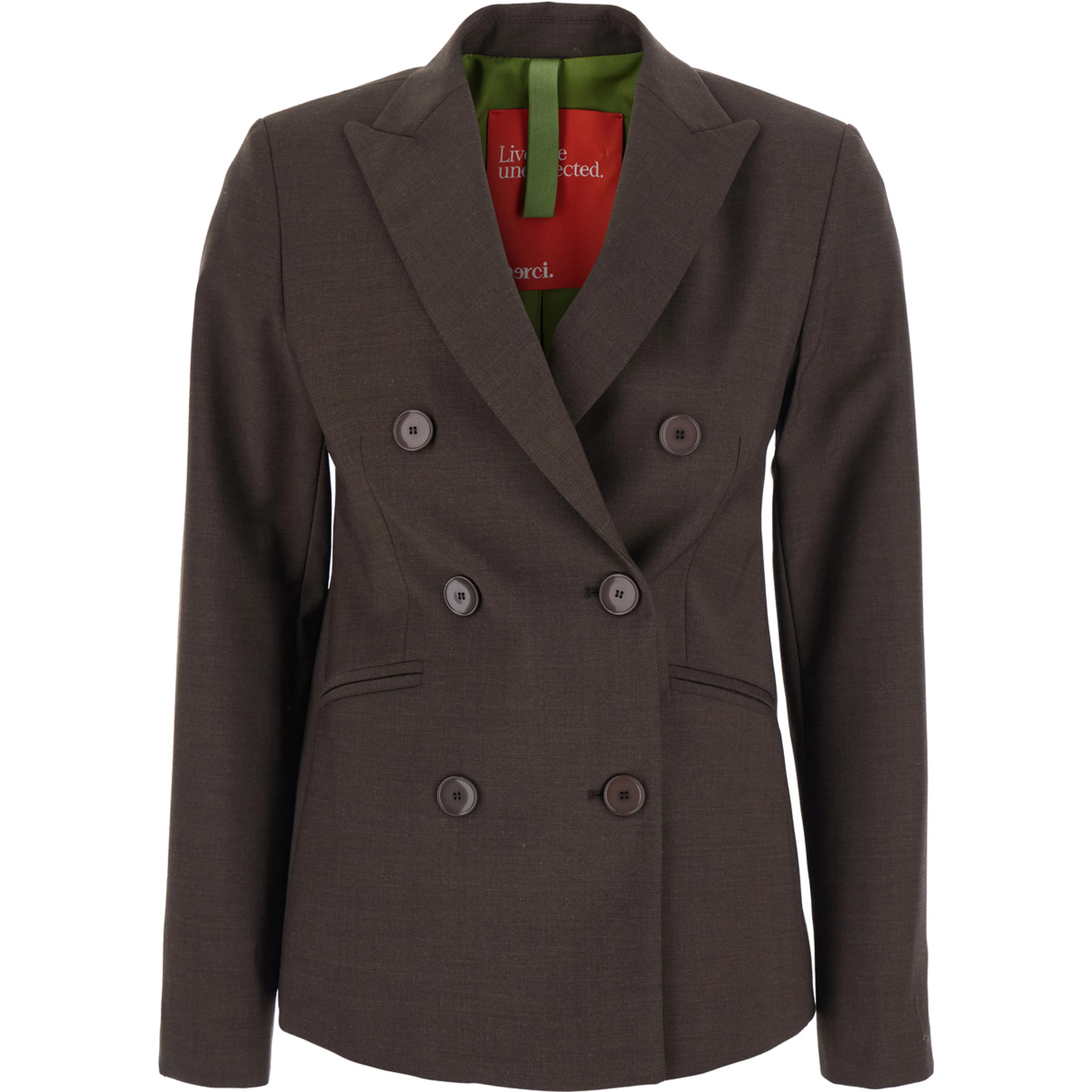Jacket with shirt collar and long sleeves in Tech Fabric brown for men