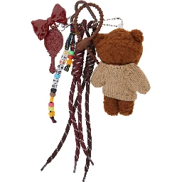 Funny Charm - CR Teddy Bow 18 is a keychain characterized by a multicolored design in Tech Fabric and with unisex metal details.