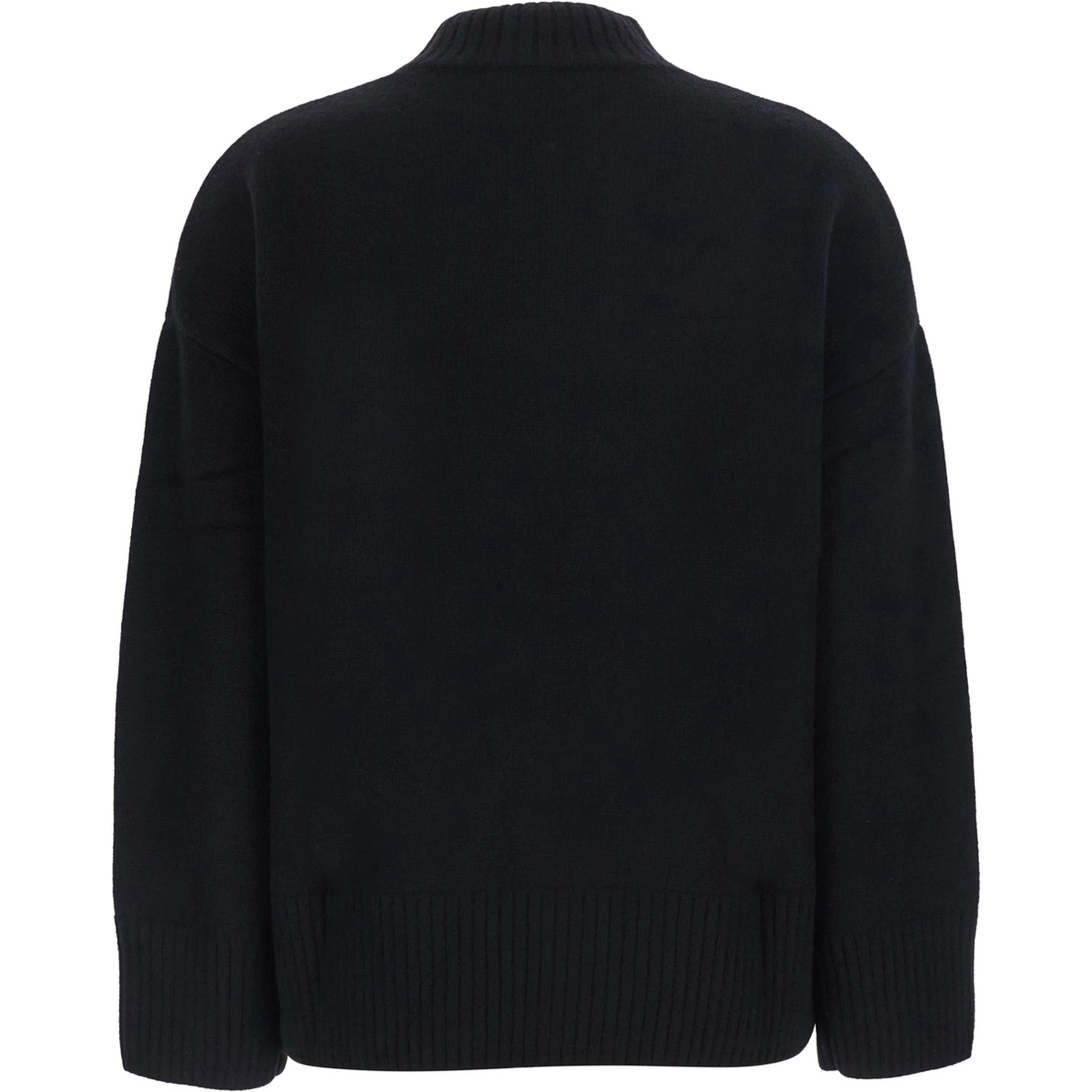 Black cashmere turtleneck sweater for women
