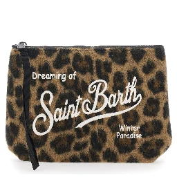 ALINE FELT clutch with embroidery and multicolored tech fabric for girls