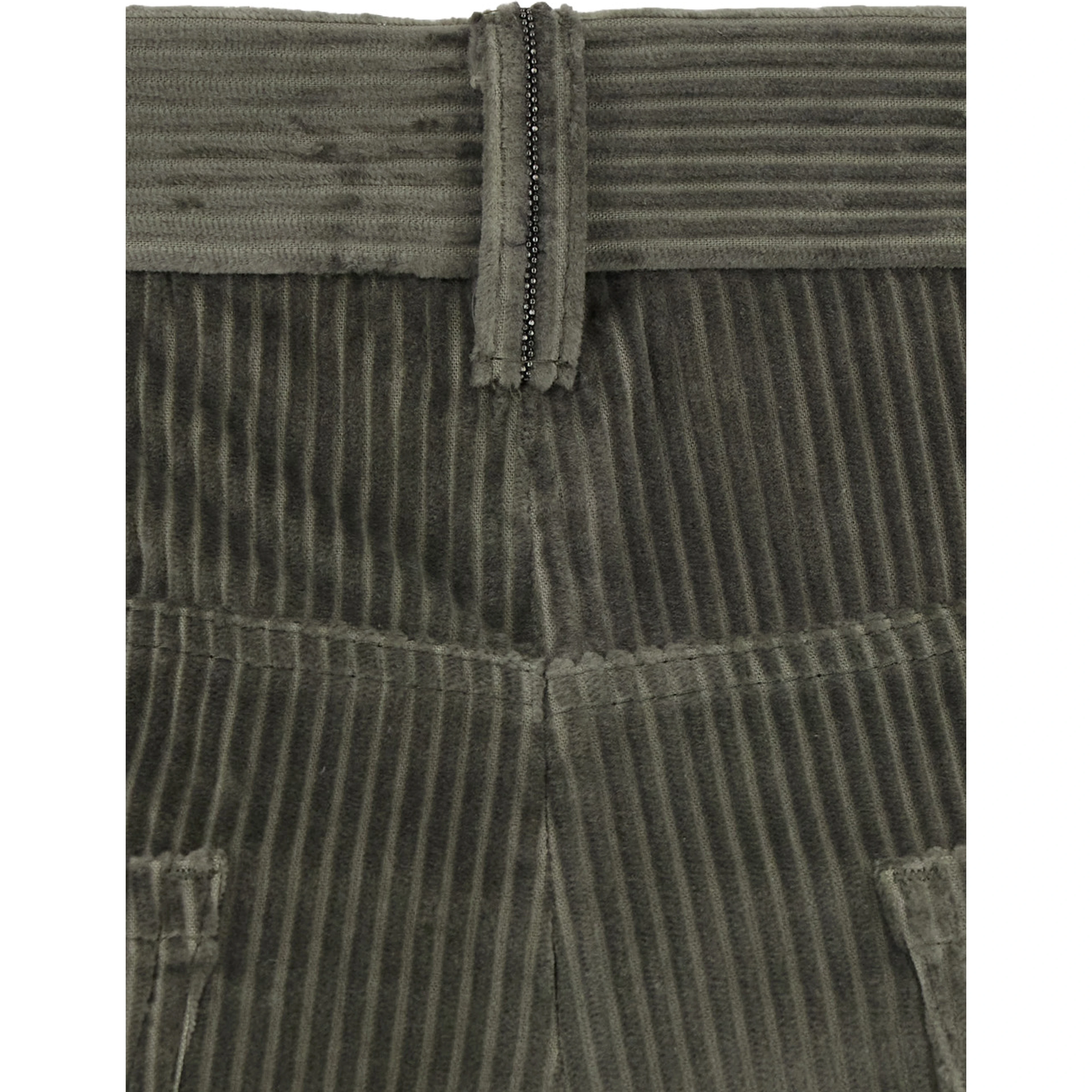 Brown Pants with Monile on the belt loop and wide leg in corduroy for women