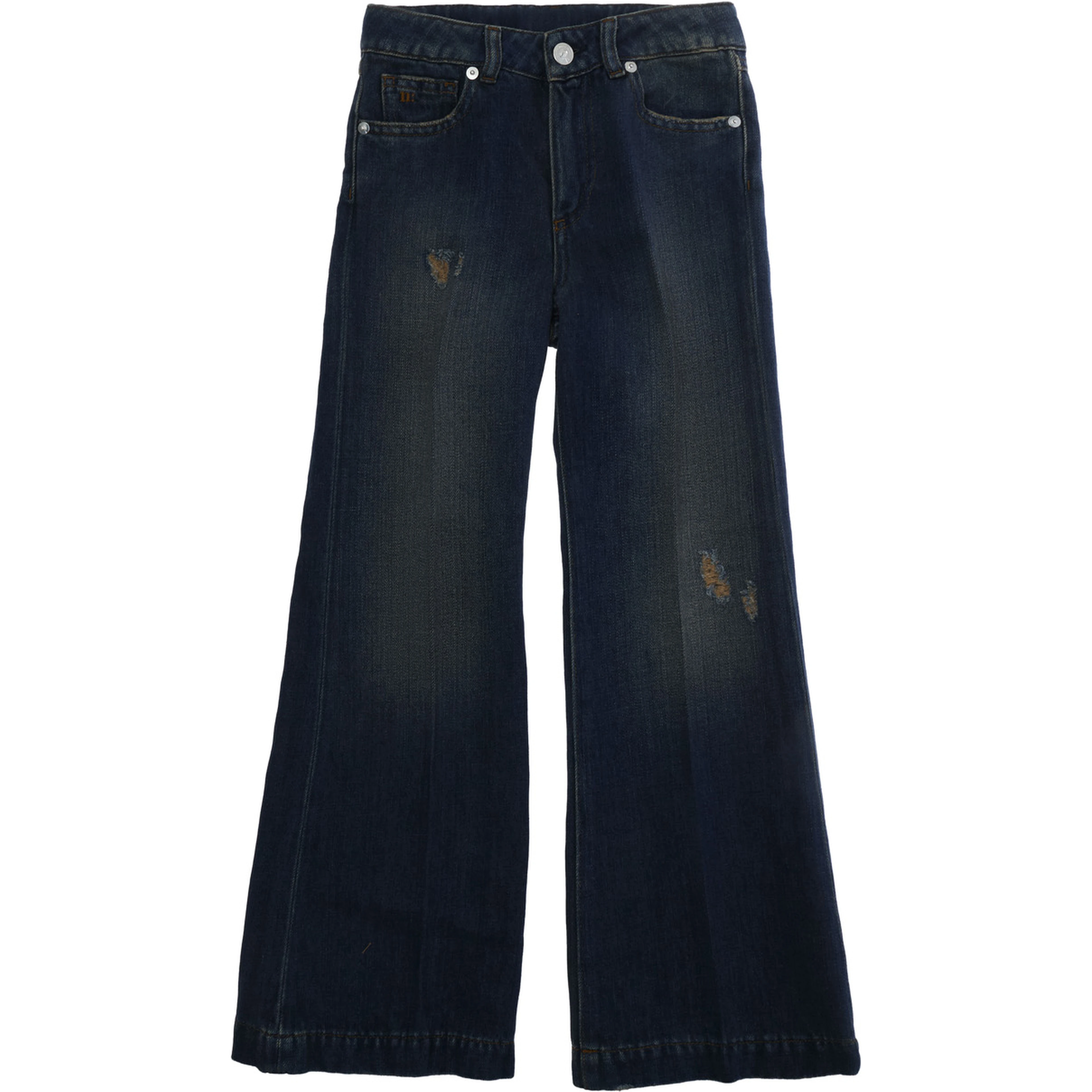 Pants J-NADIA 5 POCKET with five-pocket construction in blue cotton for children