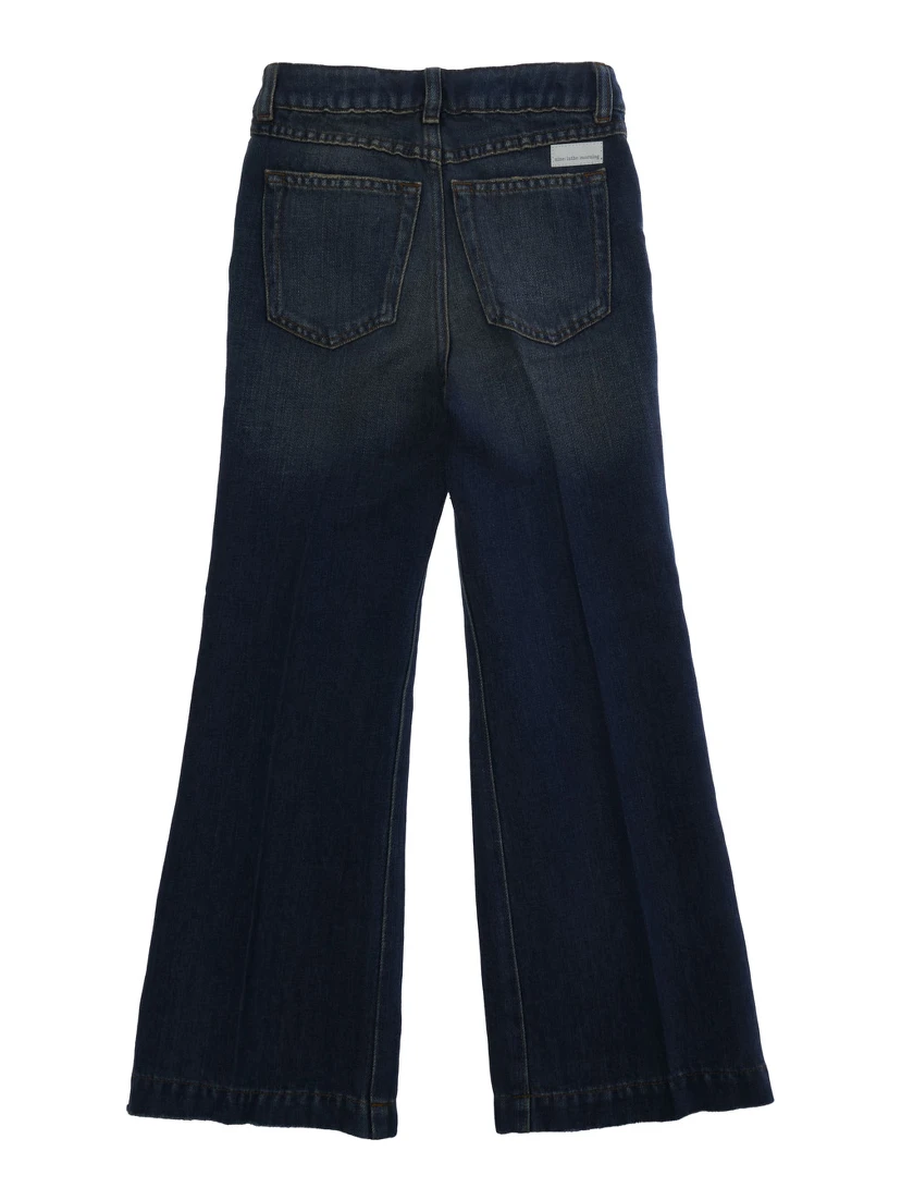 Pants J-NADIA 5 POCKET with five-pocket construction in blue cotton for children