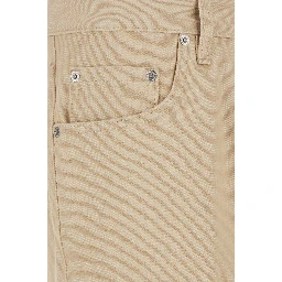 642 Beige Jeans with Logo Patch on the Back in Denim for Men