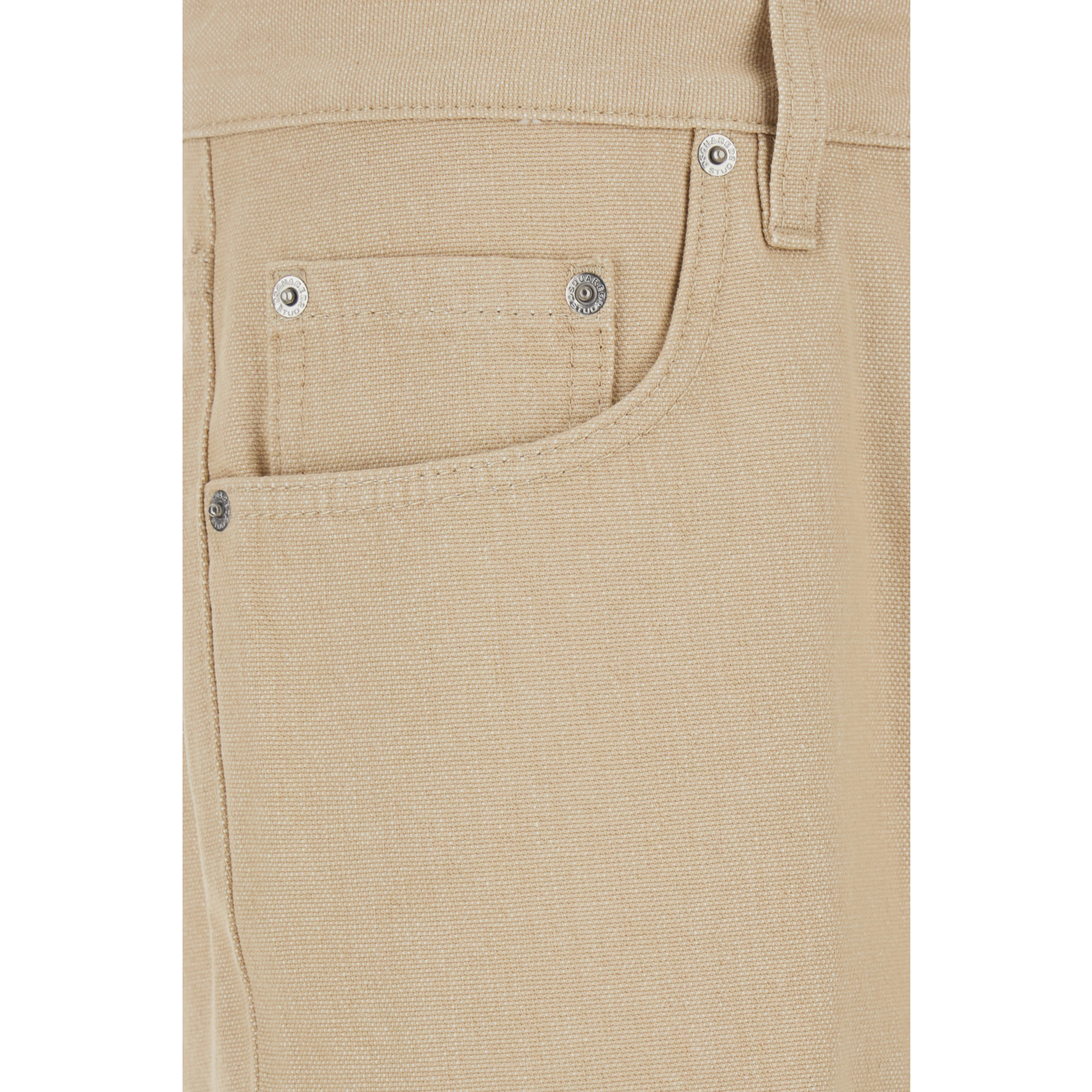 642 Beige Jeans with Logo Patch on the Back in Denim for Men