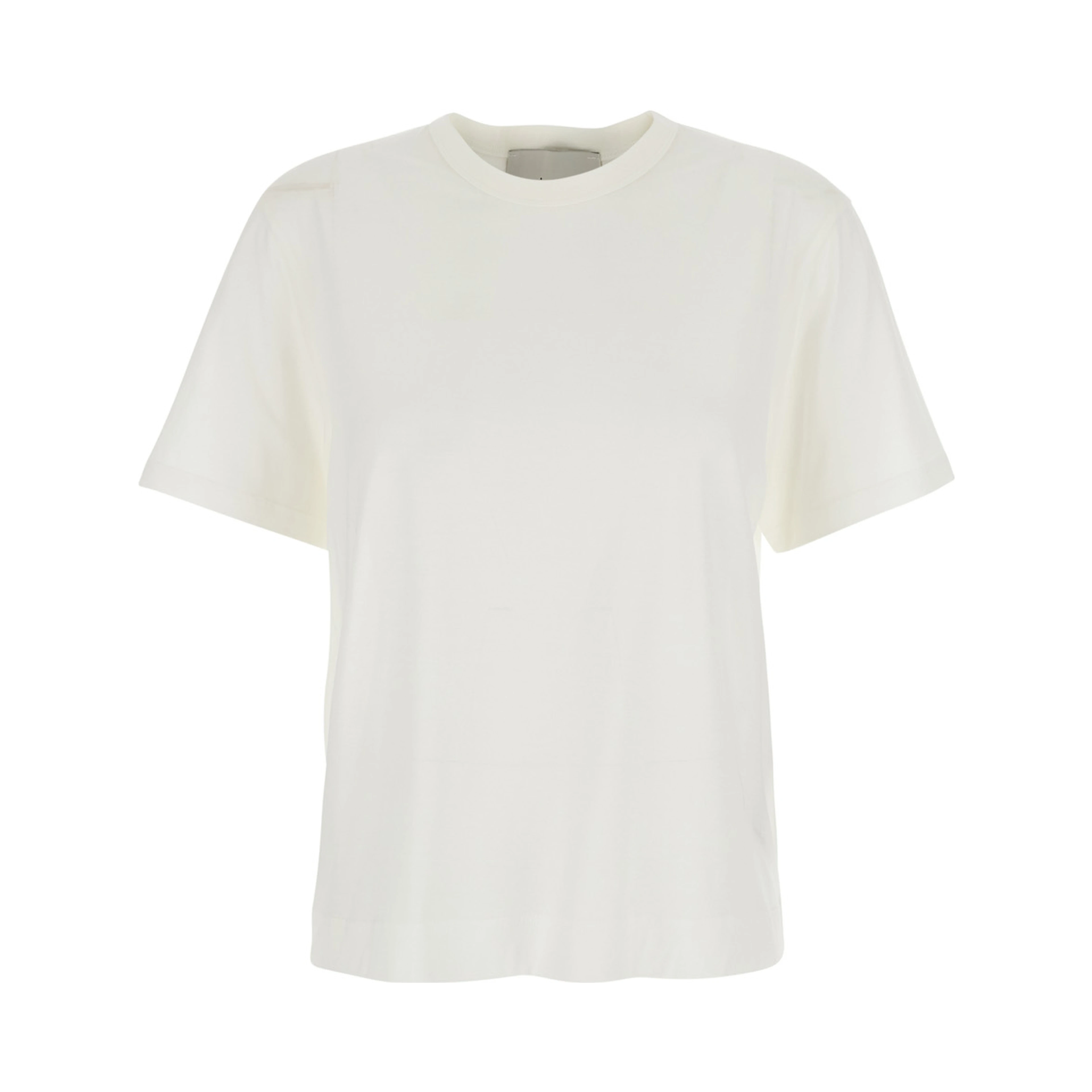 White T-Shirt with AMI de Coeur Patch in Cotton Woman
