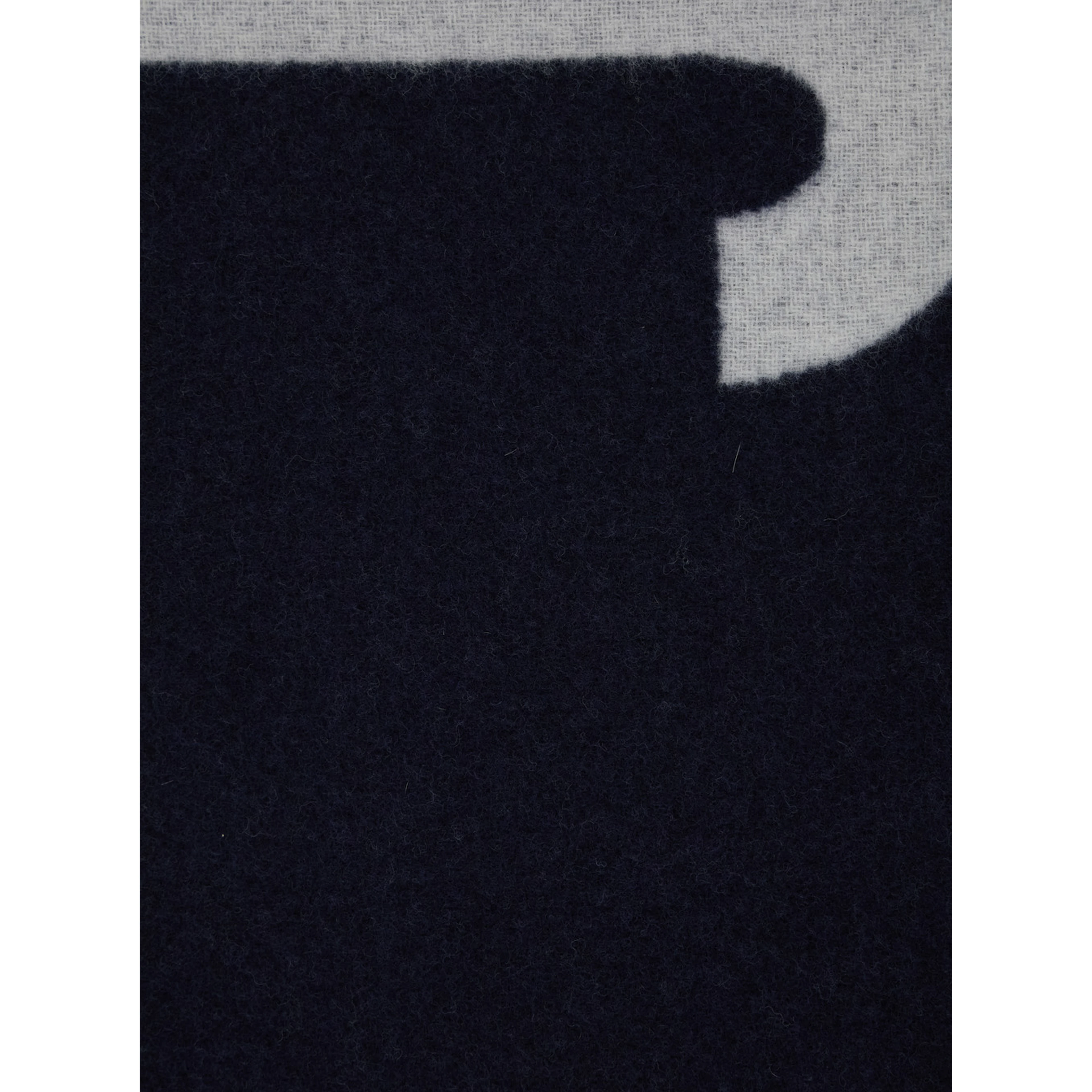 LEcharpe Jacquemus Blue Scarf with Maxi Logo Lettering and Fringed Hem in wool Man