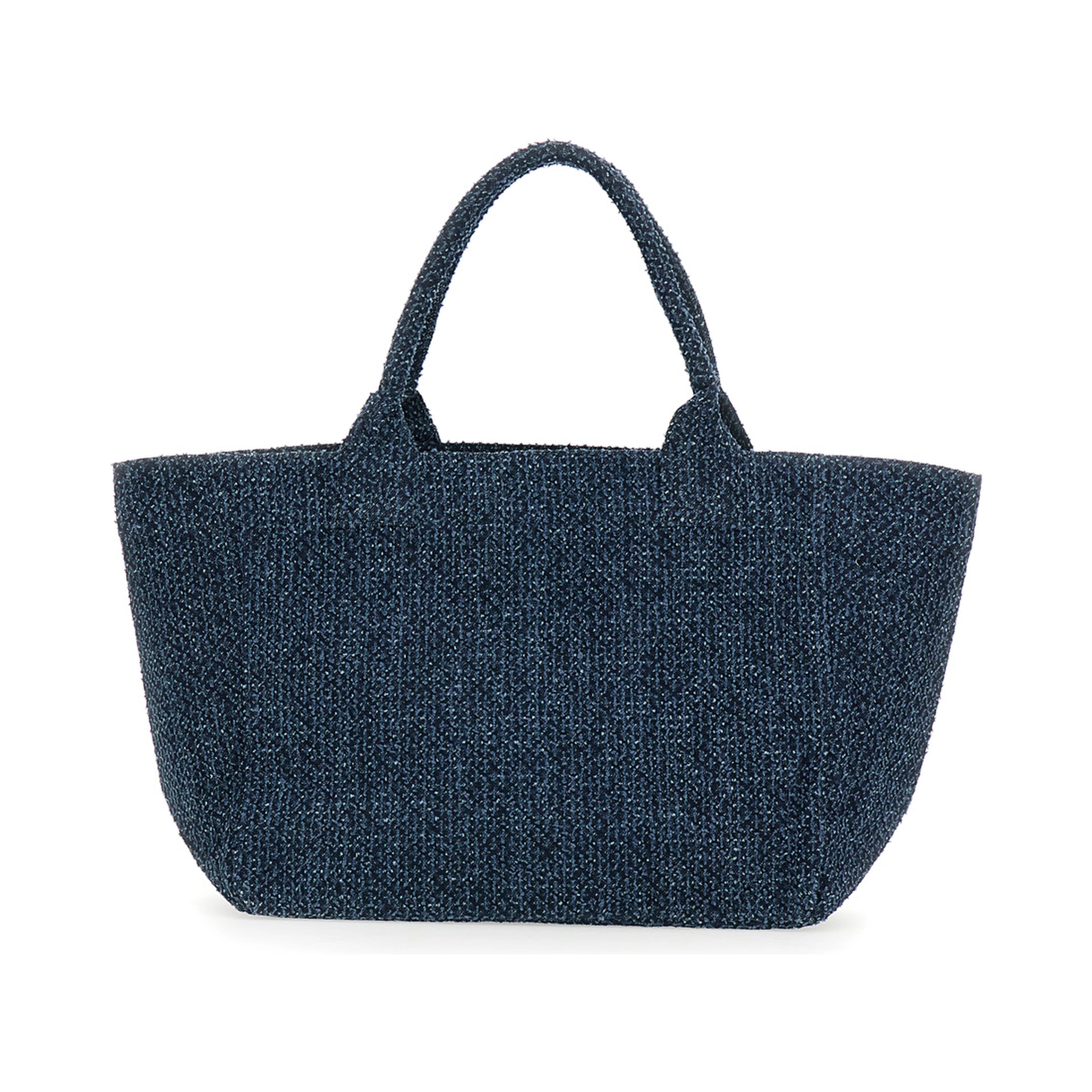 Trapeze Medium blue Shopper with logo lettering and print on the front in cotton women