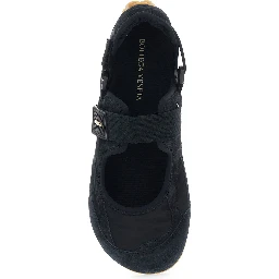 Orbit Flash Black Sneakers with Touch-Strap Closure in Leather and Fabric for Men