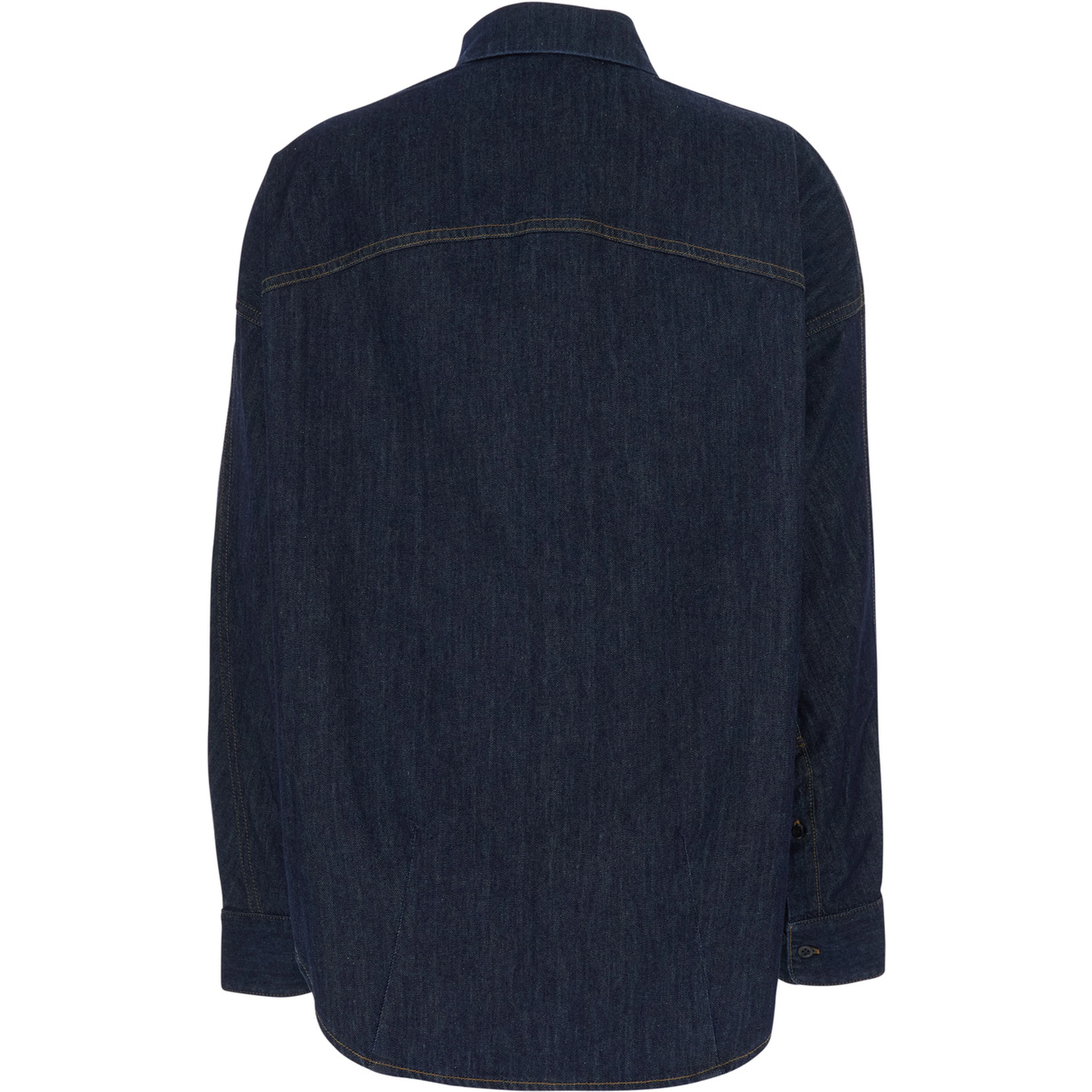 Casio Blue Shirt with Classic Collar in Denim for Women