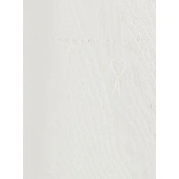 White T-Shirt with AMI de Coeur Patch in Cotton Woman