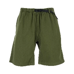 Green bermuda shorts with elasticated waist in cotton man