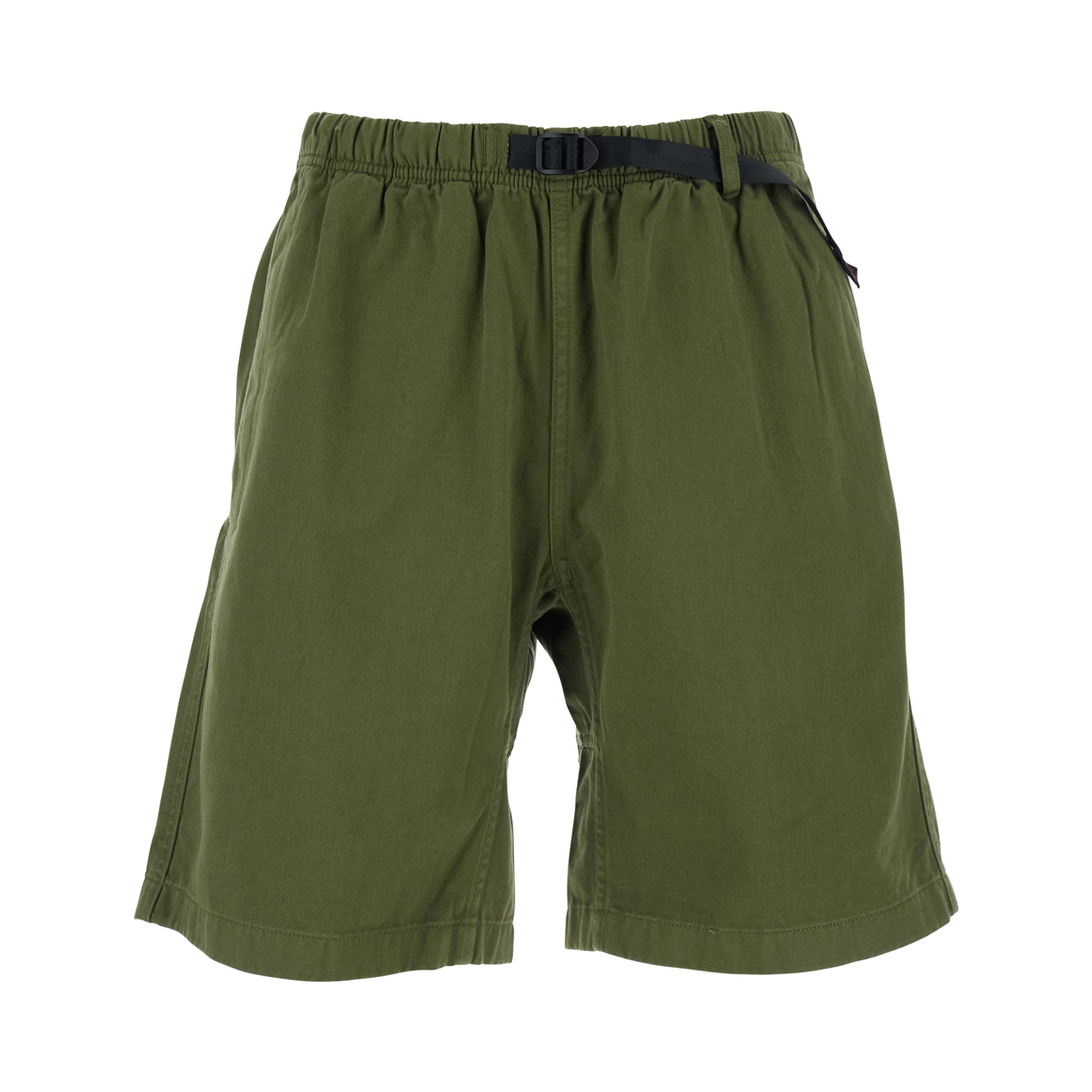 Green bermuda shorts with elasticated waist in cotton man