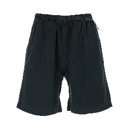 Black Bermuda shorts with elasticated waist in cotton man