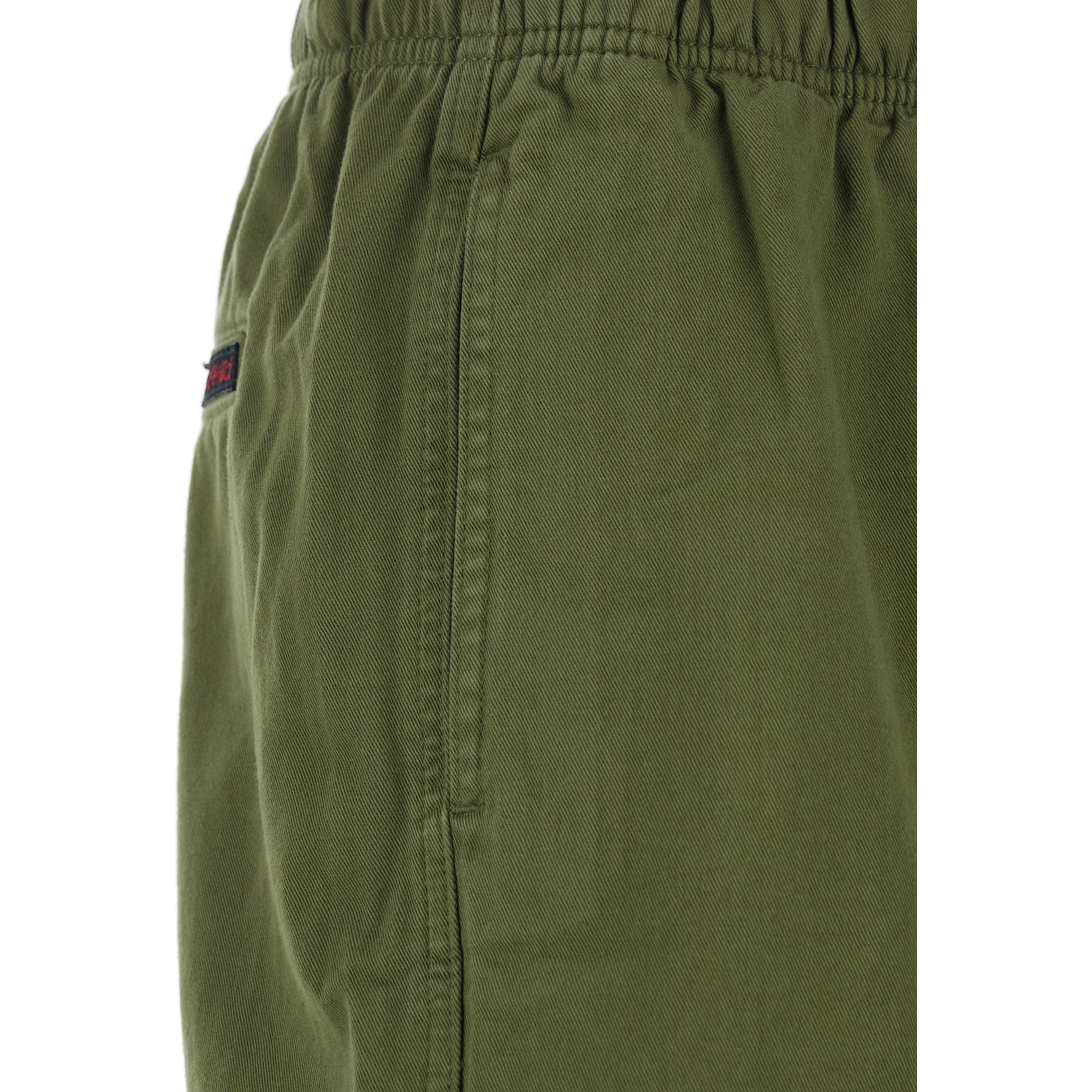 Green bermuda shorts with elasticated waist in cotton man