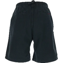 Black Bermuda shorts with elasticated waist in cotton man
