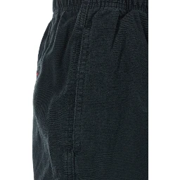 Black Bermuda shorts with elasticated waist in cotton man